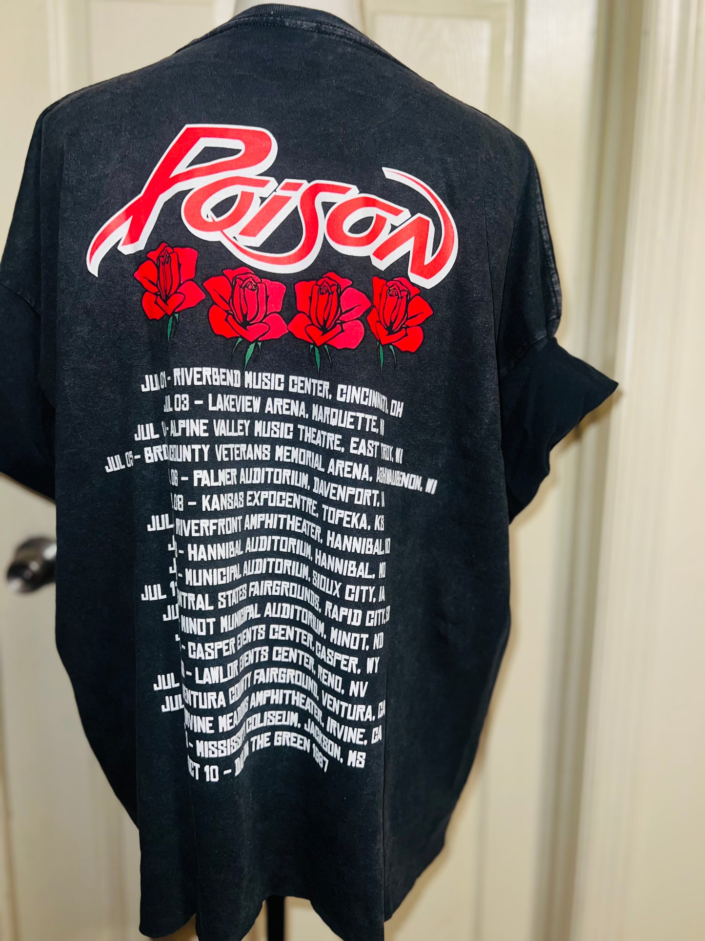 Poison Double Sided Oversized Distressed Tee