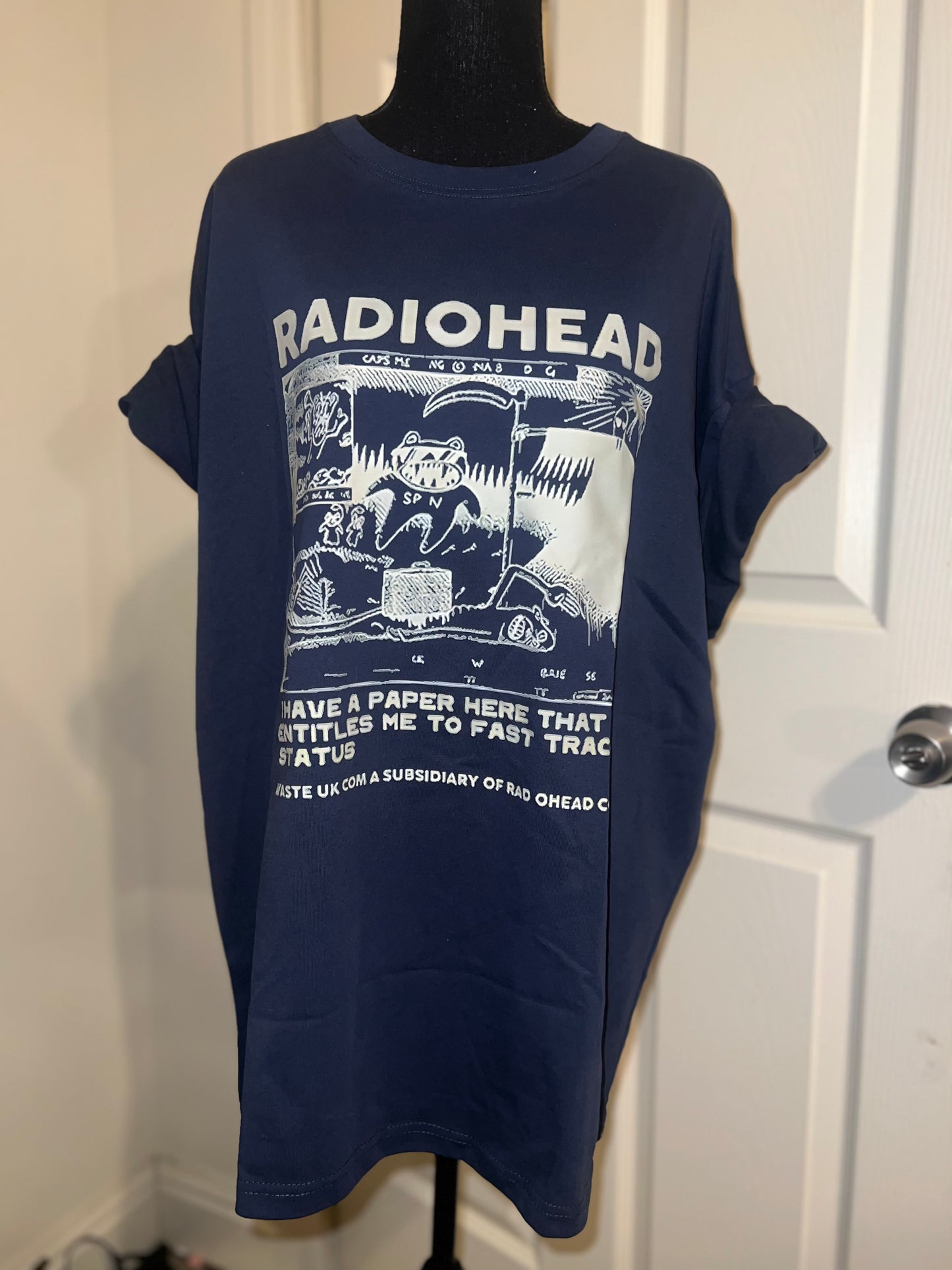 Radiohead Oversized Distressed Tee