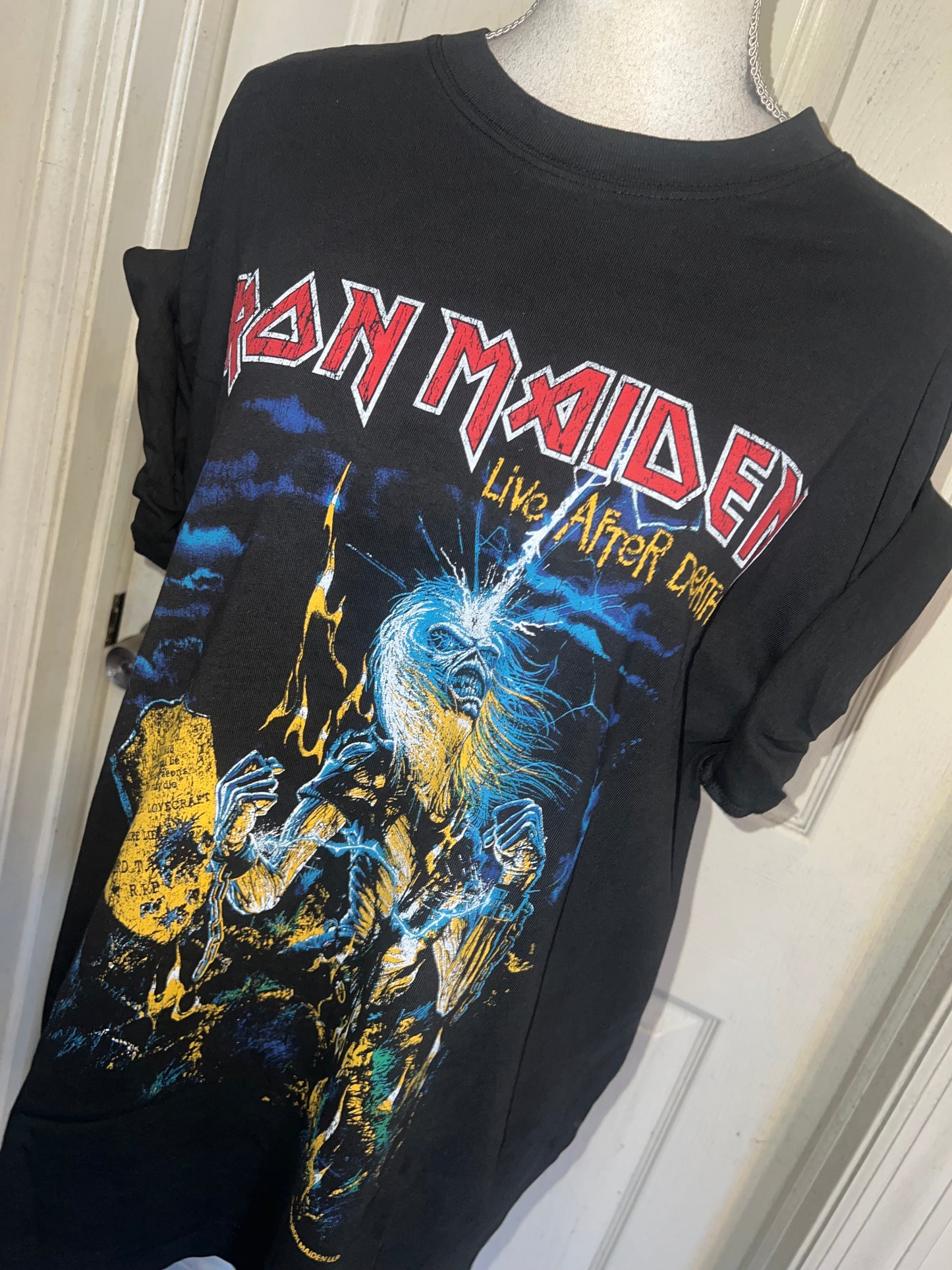 Iron Maiden Double Sided Oversized Distressed Tee