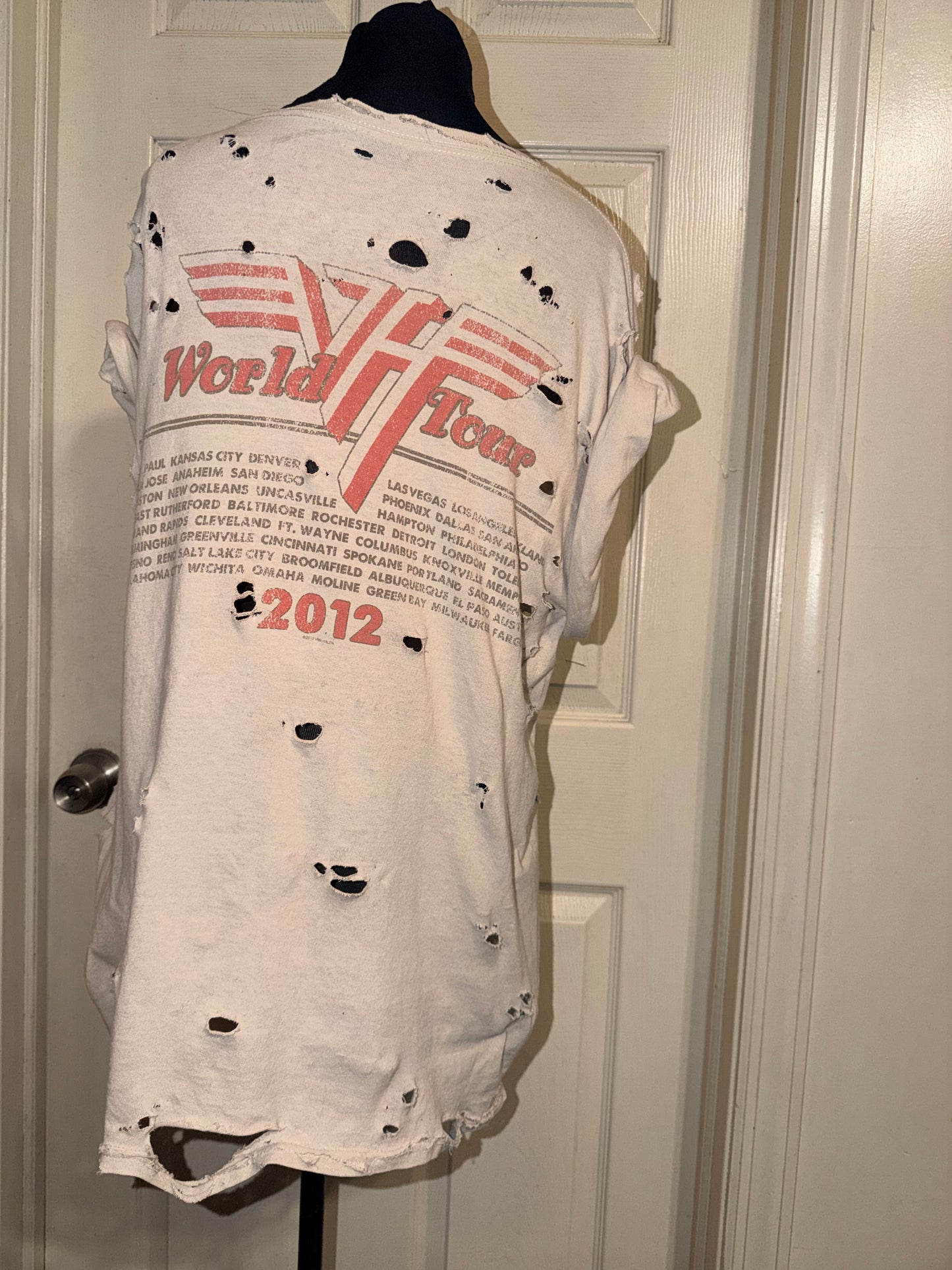 Van Halen Double Sided Oversized Distressed Tee