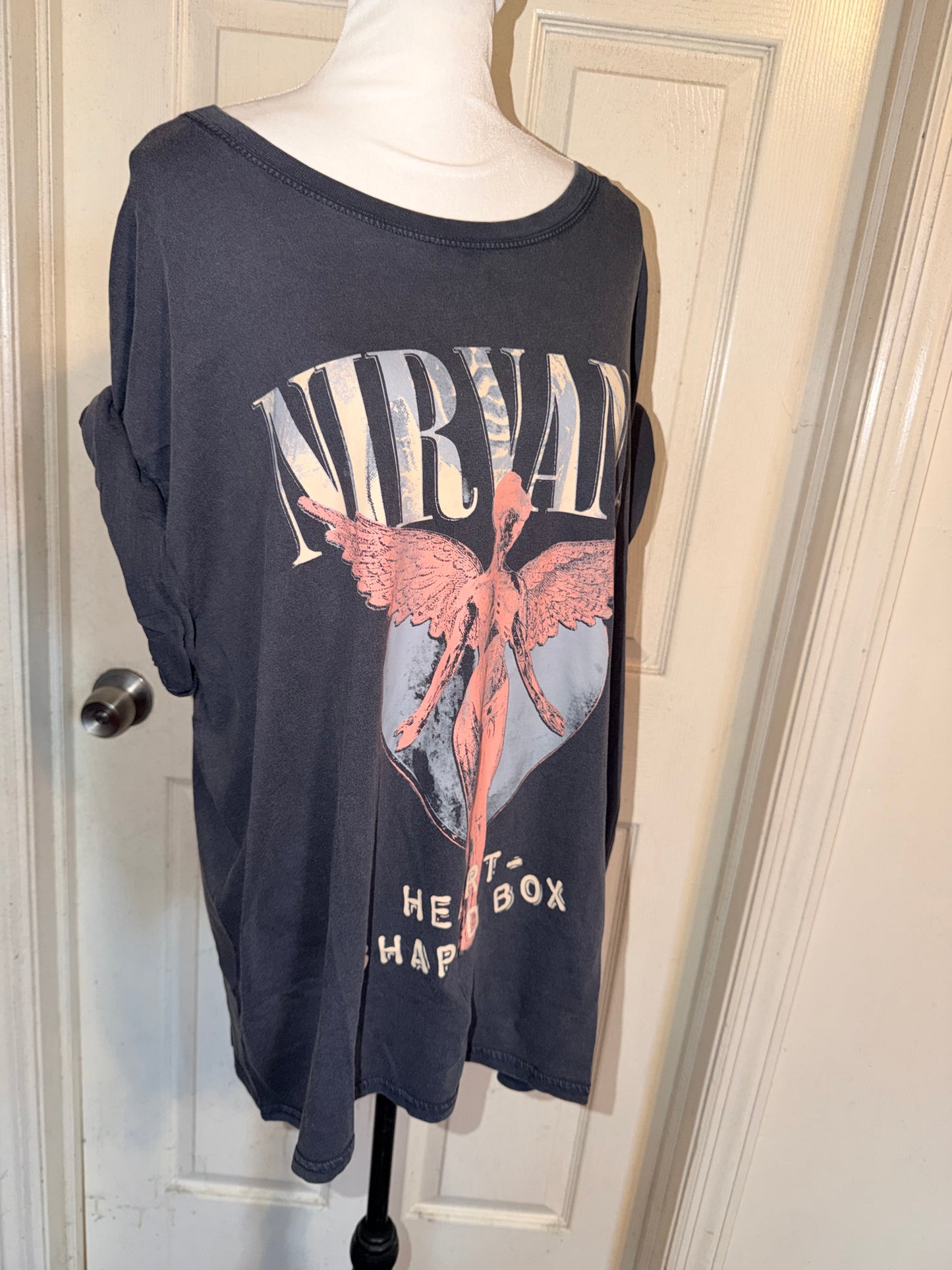 Nirvana Oversized Distressed Tee