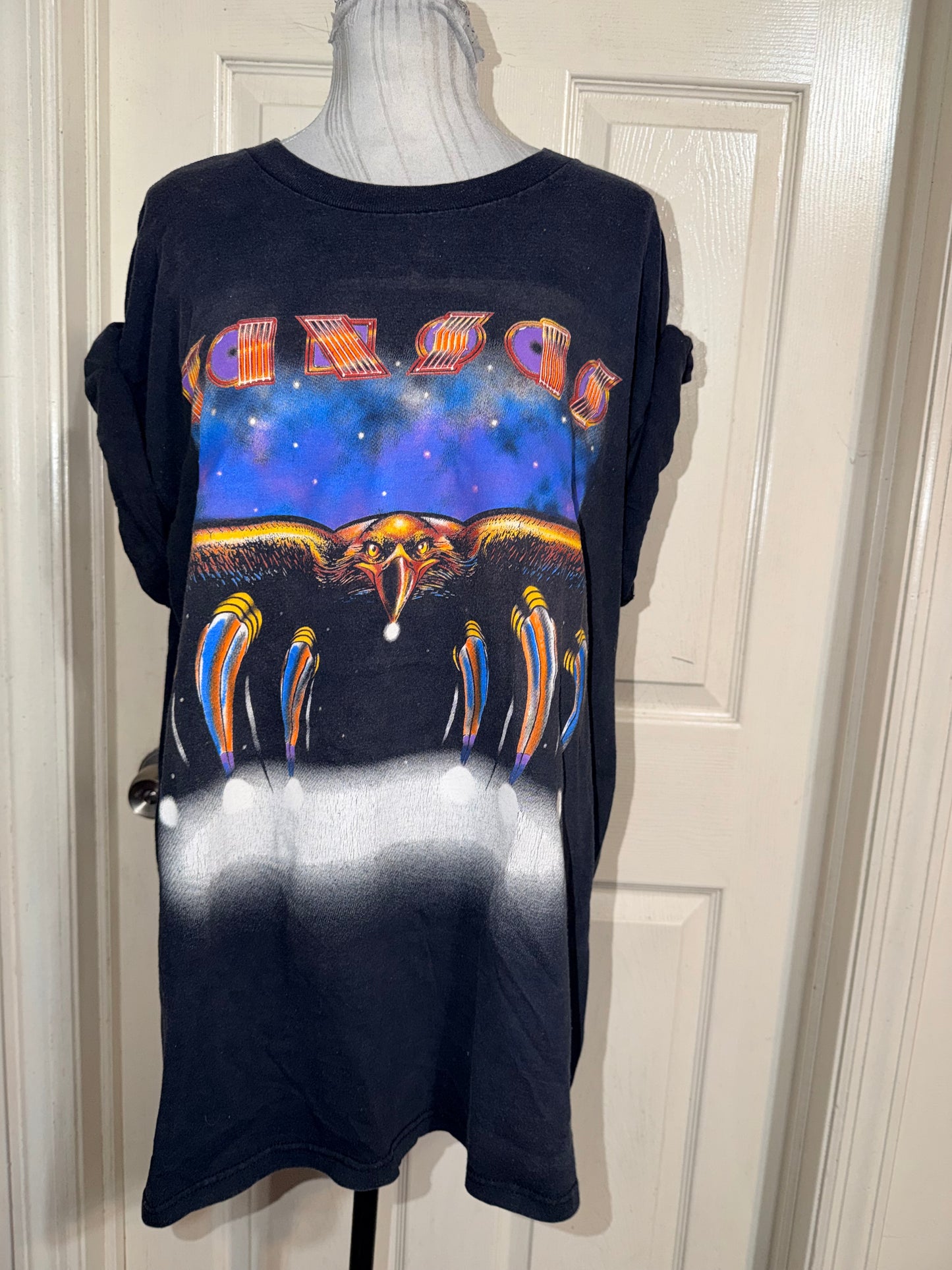 Kansas Vintage Double Sided Oversized Distressed Tee