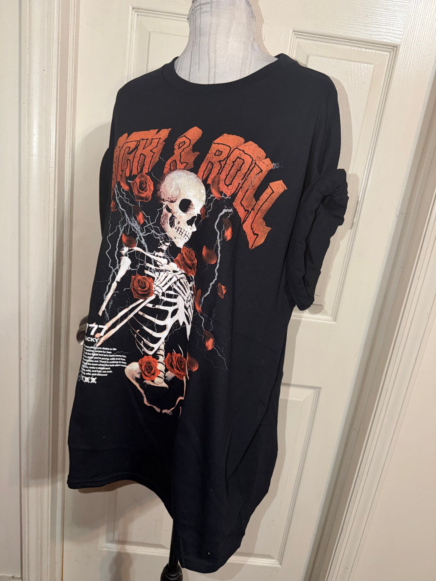 Rock n’ Roll Graphic Oversized Distressed Tee