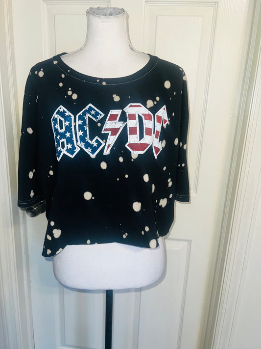 AC/DC Oversized Distressed Tee