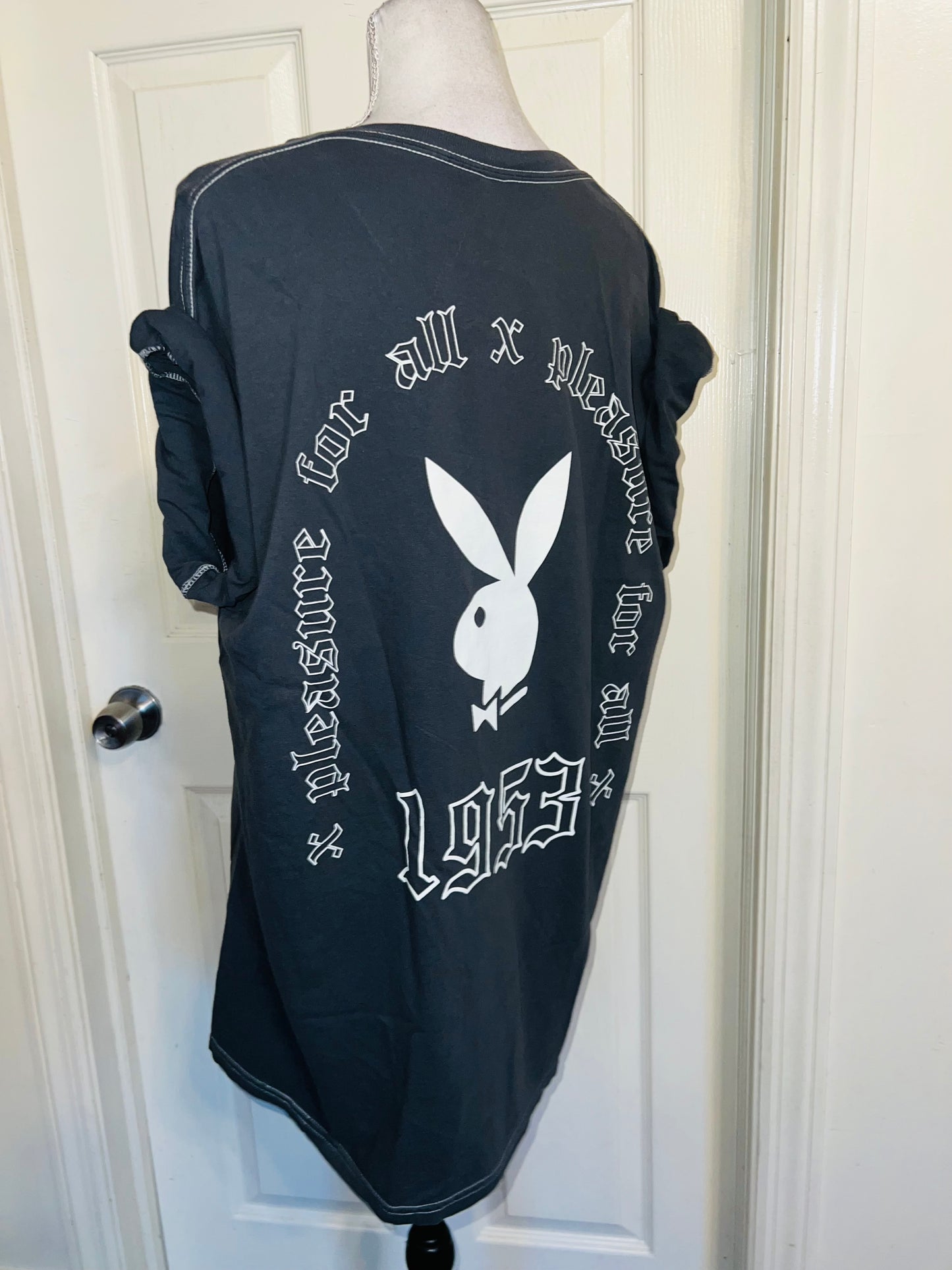 Playboy Double Sided Oversized Distressed Tee