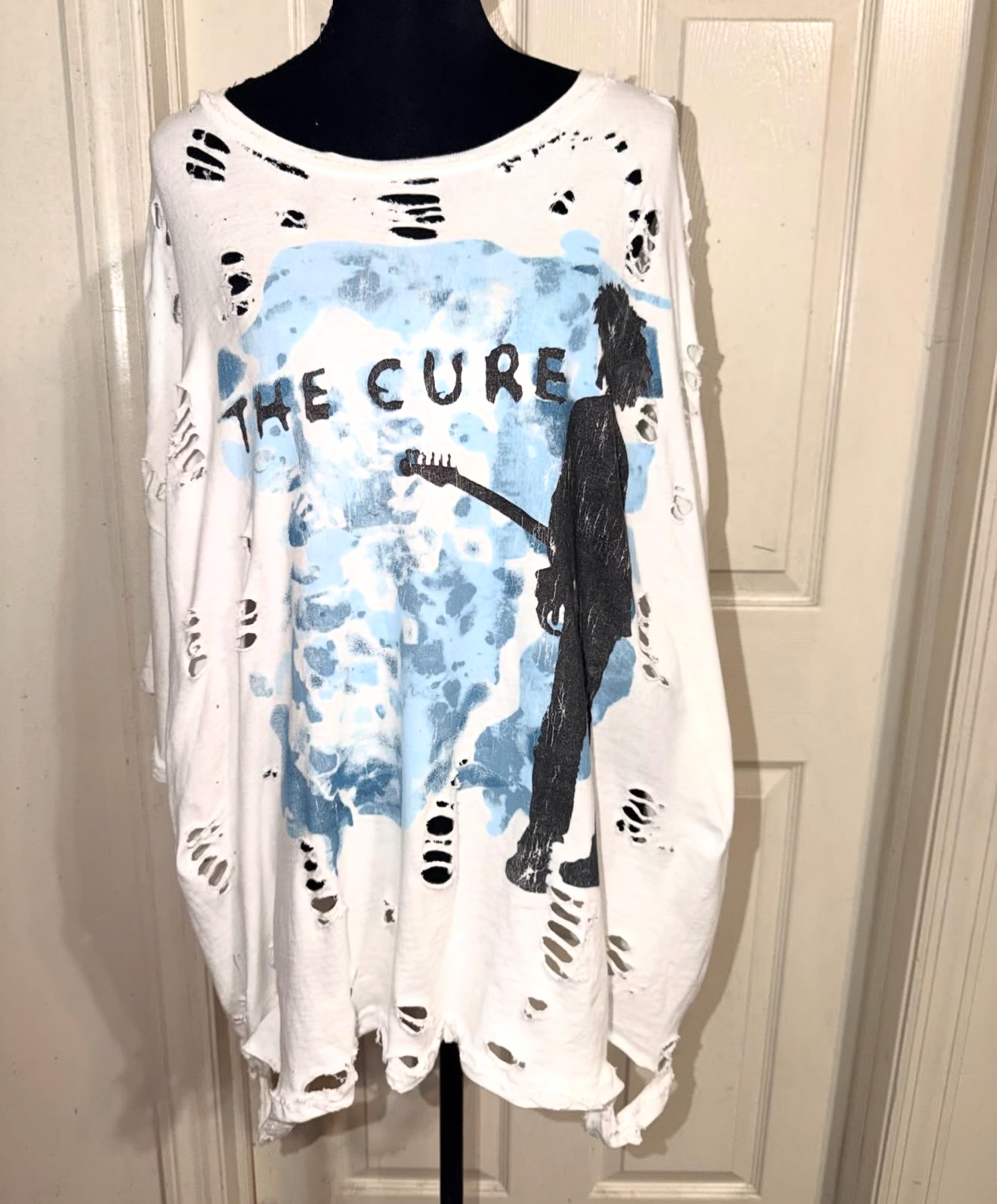 The Cure Double Sided Oversized Distressed Tee