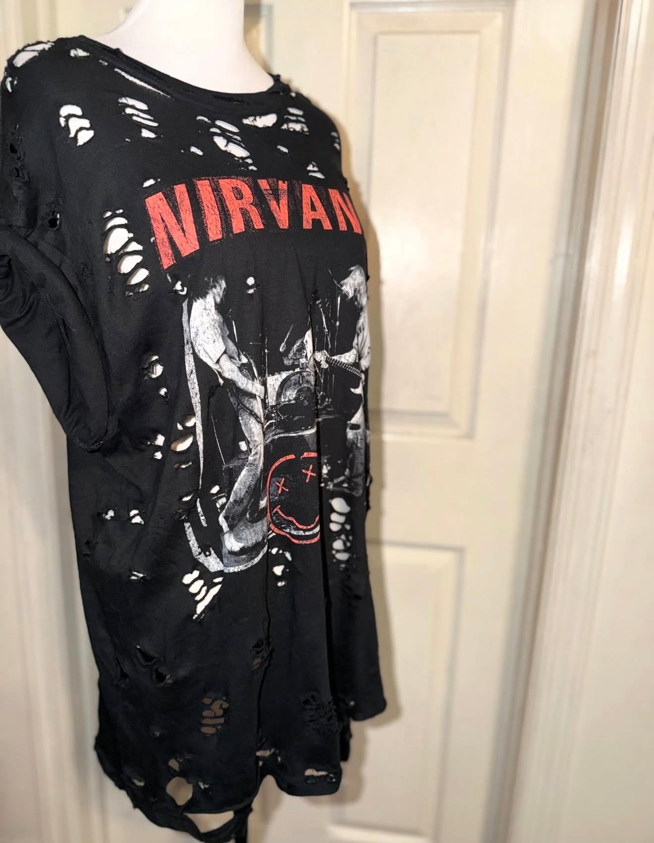 Nirvana Oversized Distressed Tee