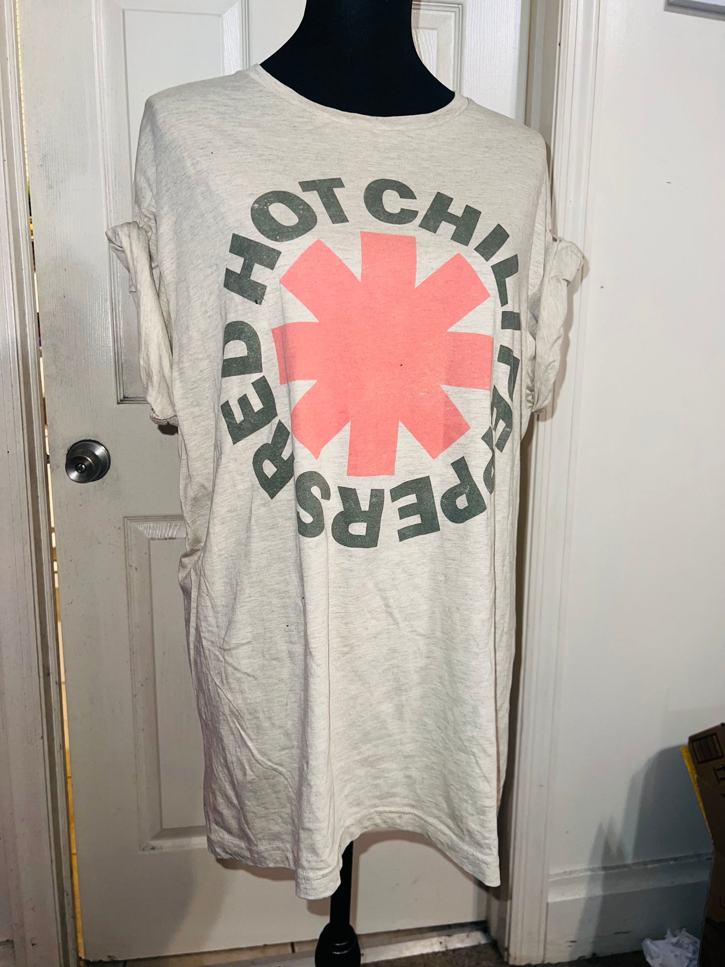 Red Hot Chili Peppers Oversized Distressed T-Shirt