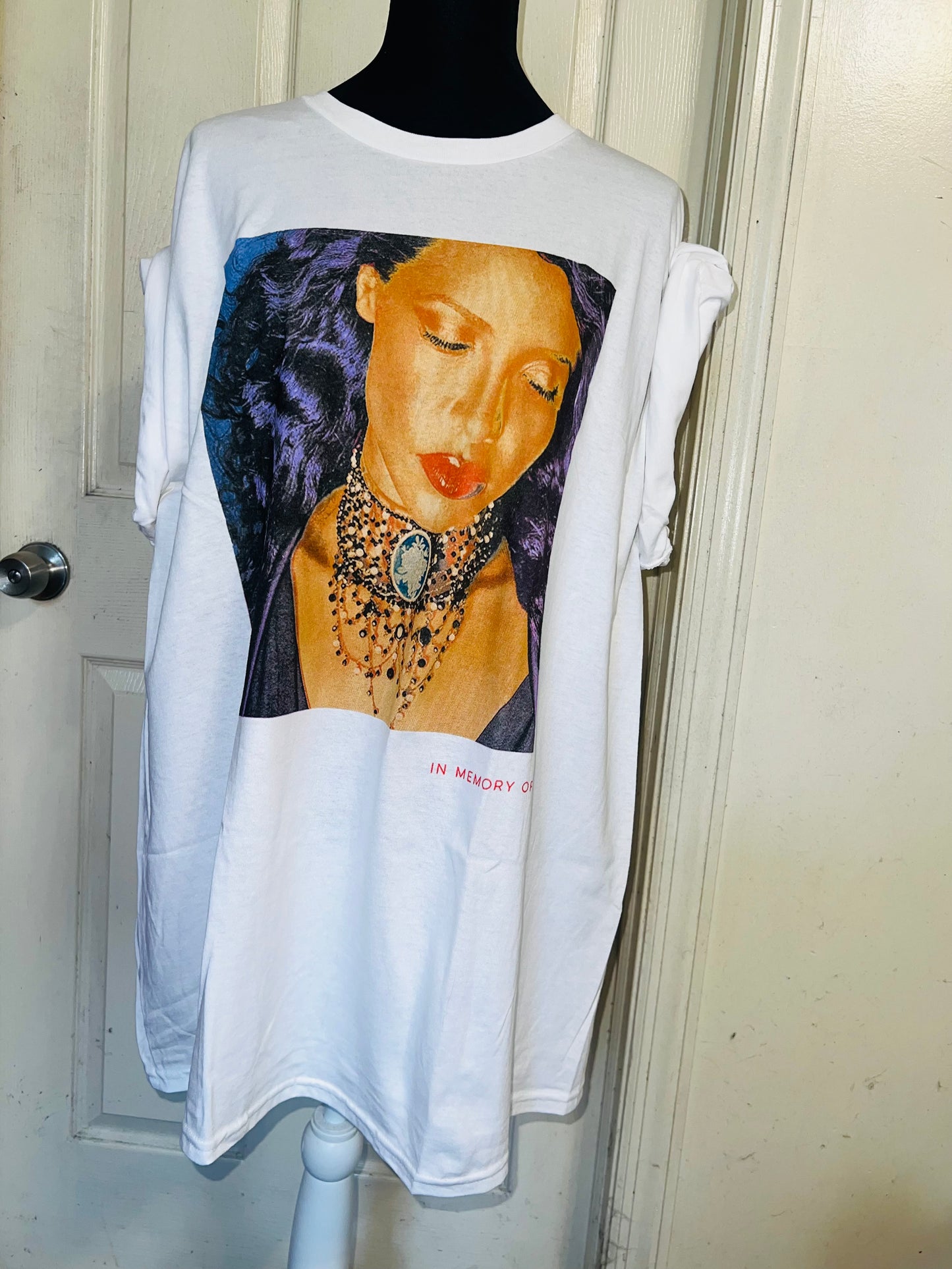 Aaliyah Oversized Distressed Tee