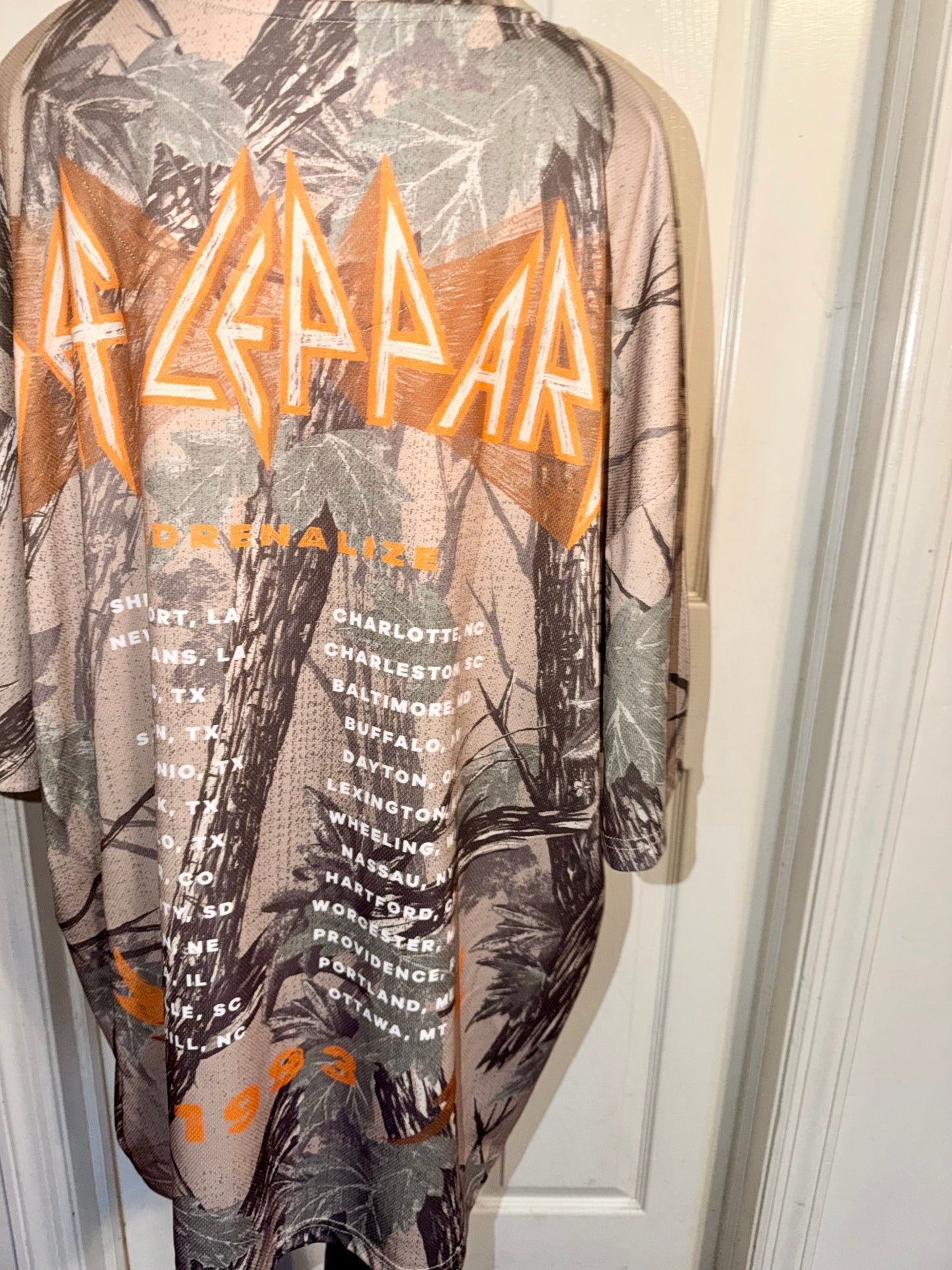Def Leppard Double Sided Oversized Jersey Tee