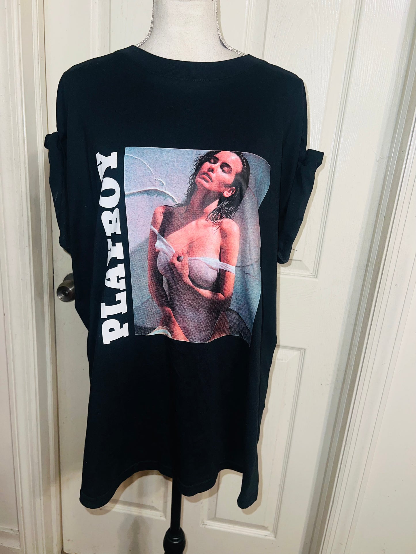 Playboy Oversized Distressed Tee