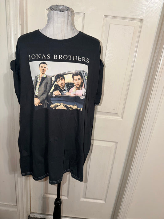 The Jonas Brothers Oversized Distressed Tee