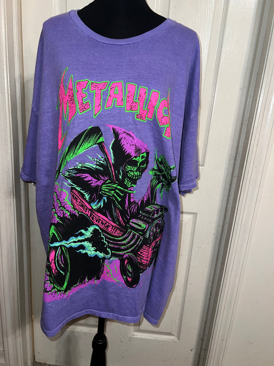 Metallica Oversized Double Sided Distressed Tee