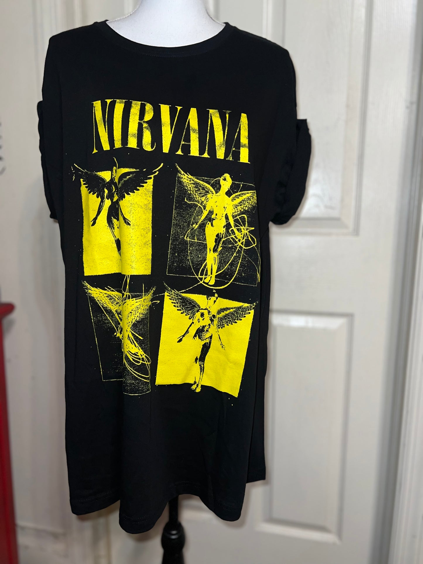 Nirvana “In Utero” Oversized Distressed Tee