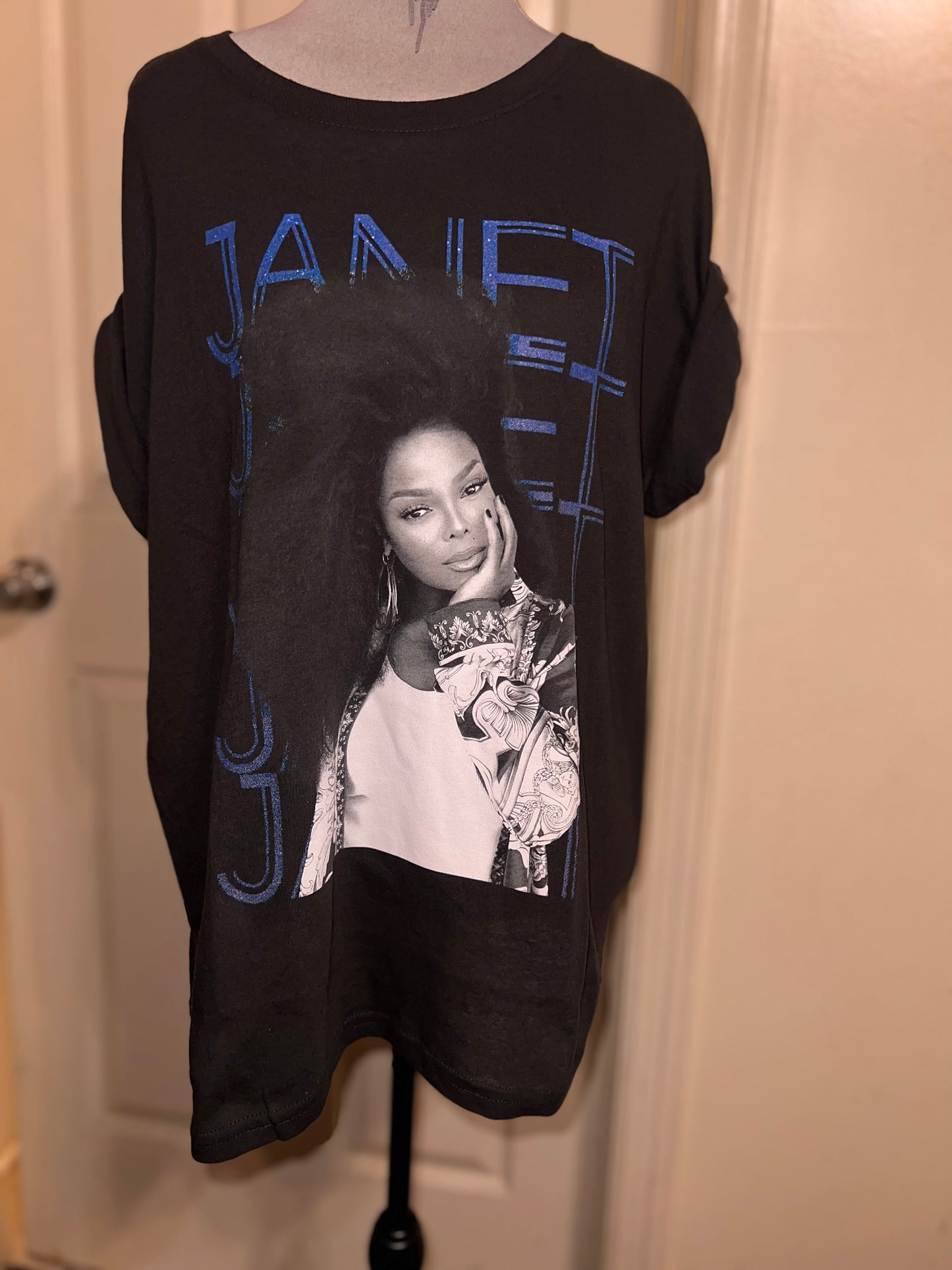 Janet Jackson Oversized Distressed Tee