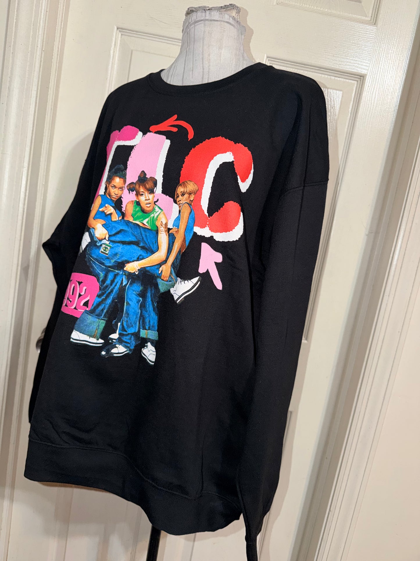 TLC Oversized Distressed Sweatshirt