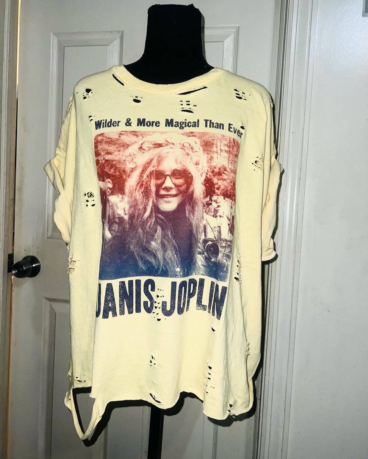 Janis Joplin Oversized Distressed Tee