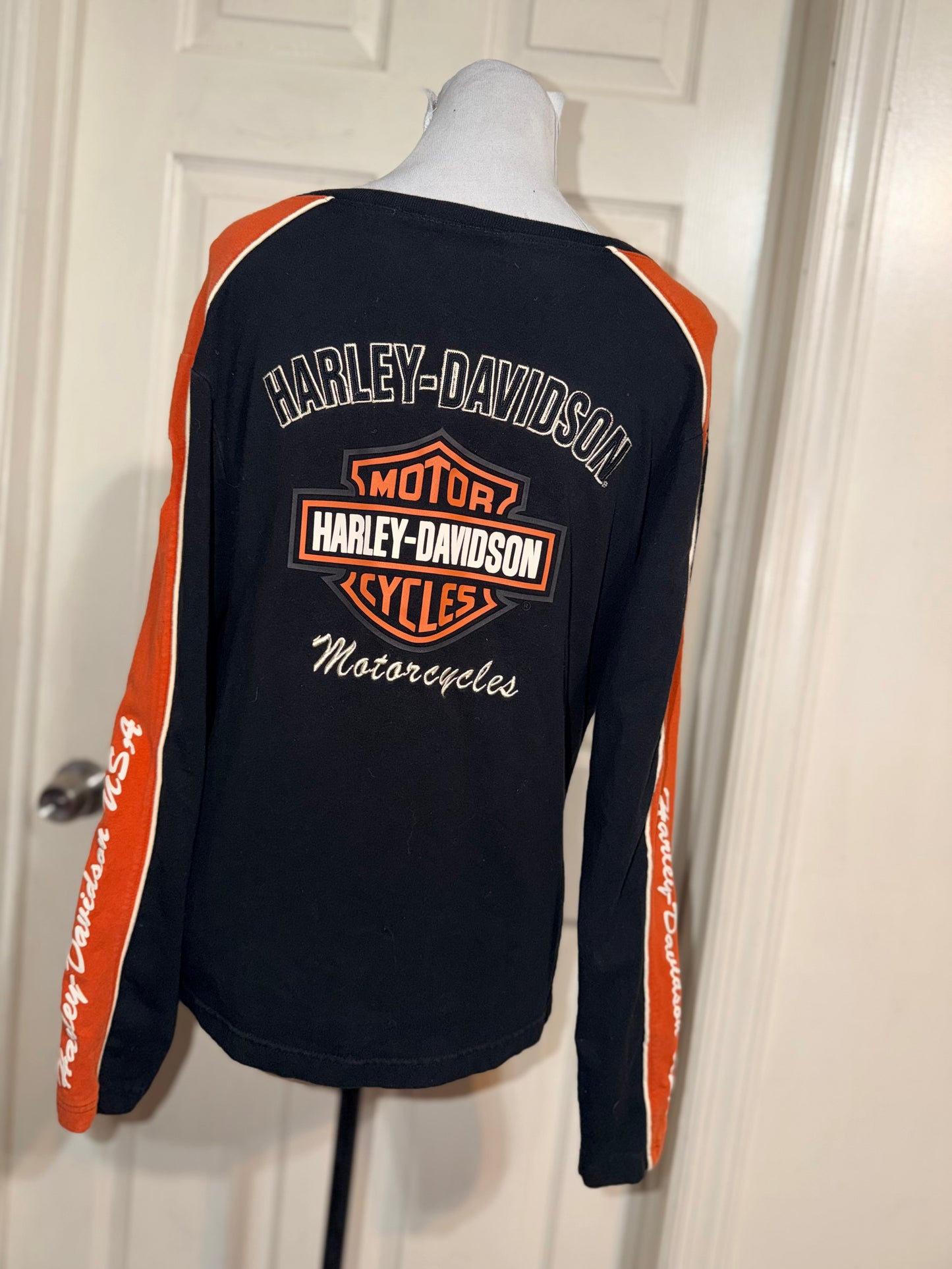 Harley Davidson Double Sided Oversized Long Sleeve Jersey Shirt