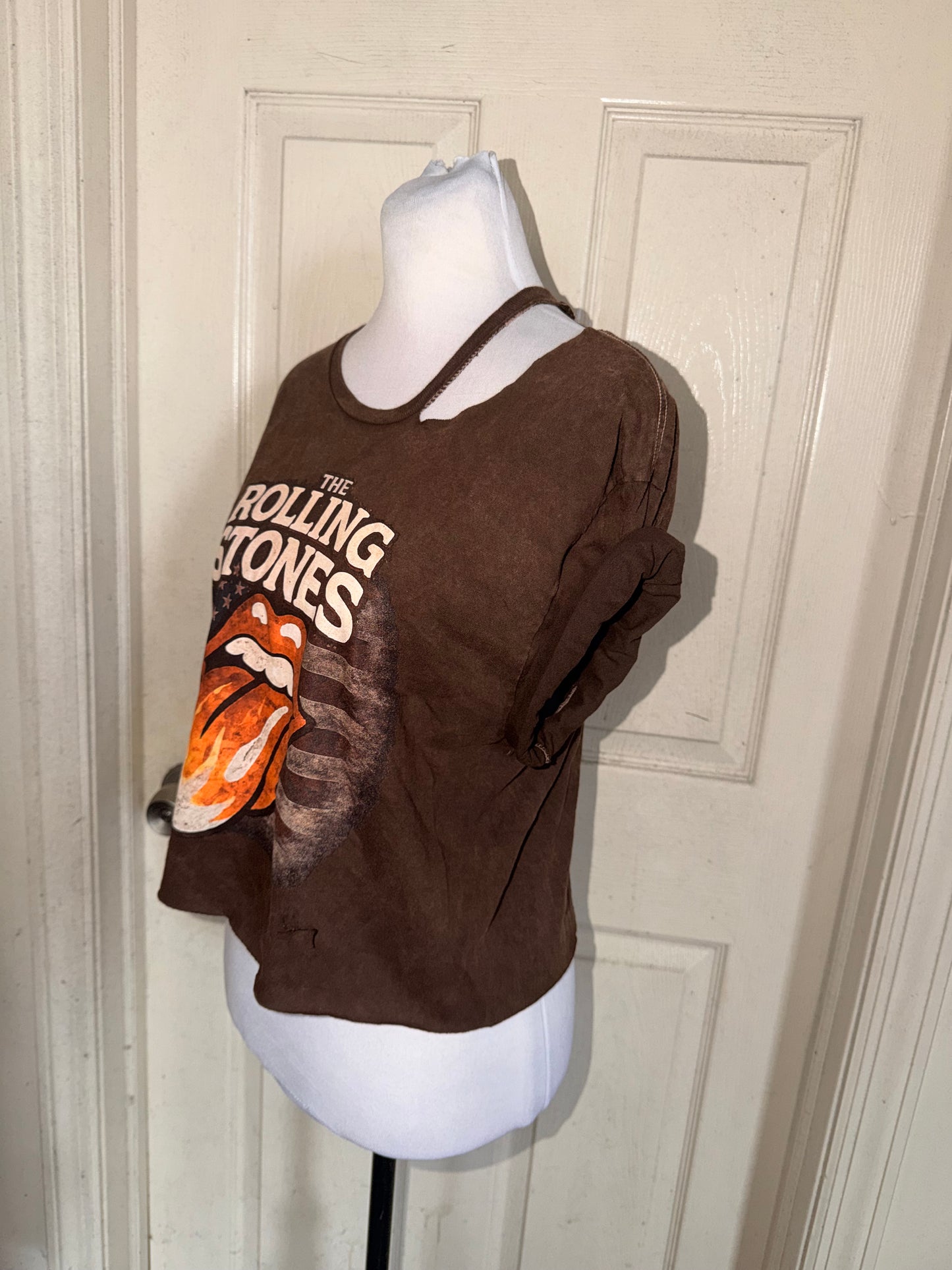 The Rolling Stones Distressed Baby Tee