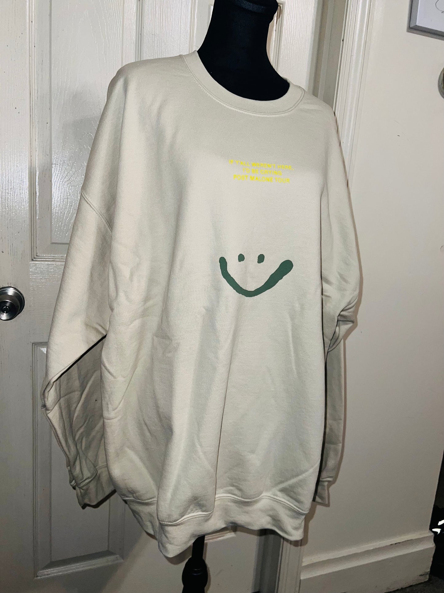 Post Malone Oversized Distressed Sweatshirt