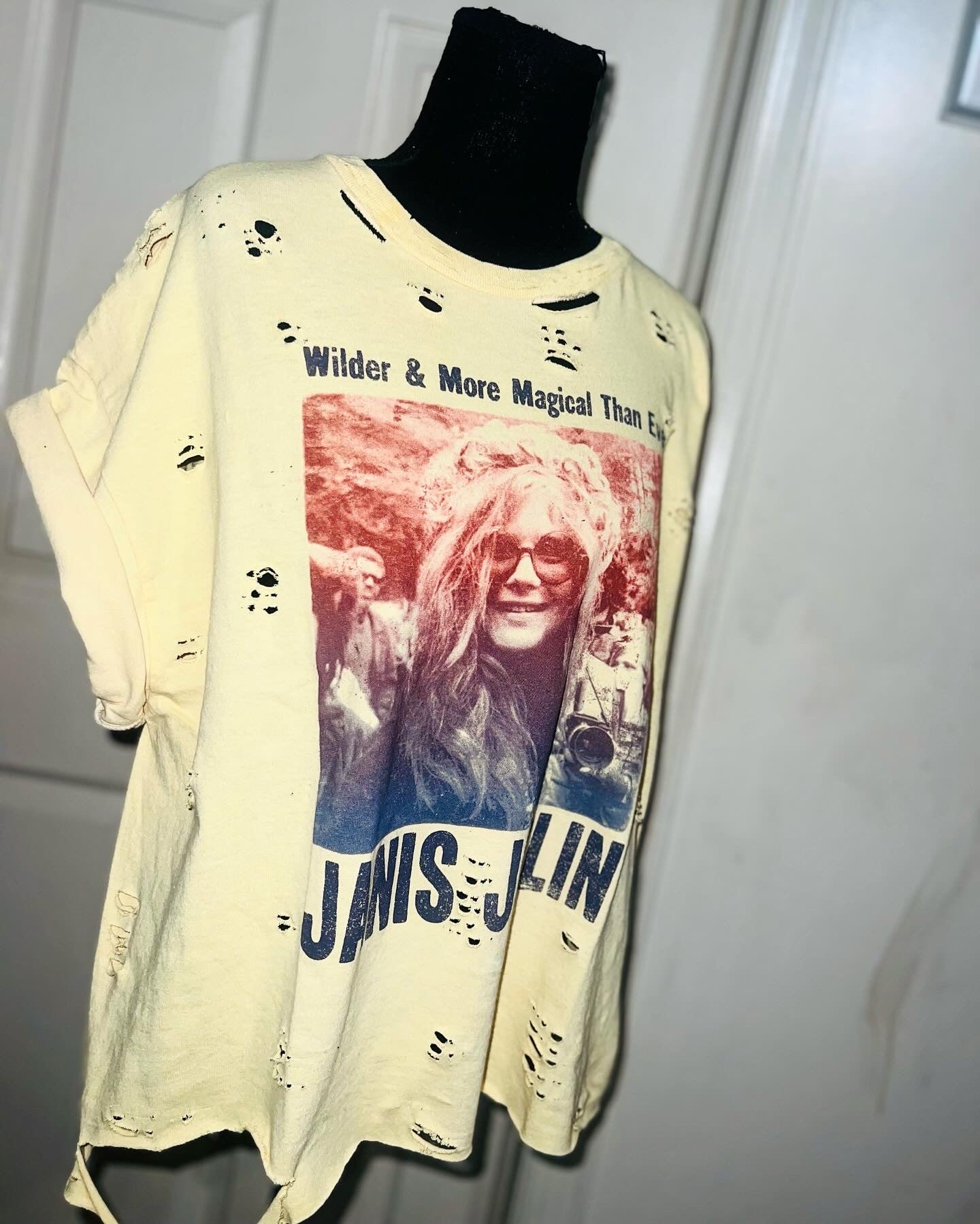 Janis Joplin Oversized Distressed Tee