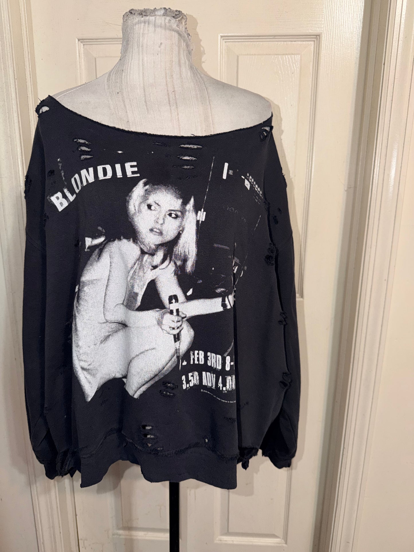 Blondie Oversized Distressed Sweatshirt