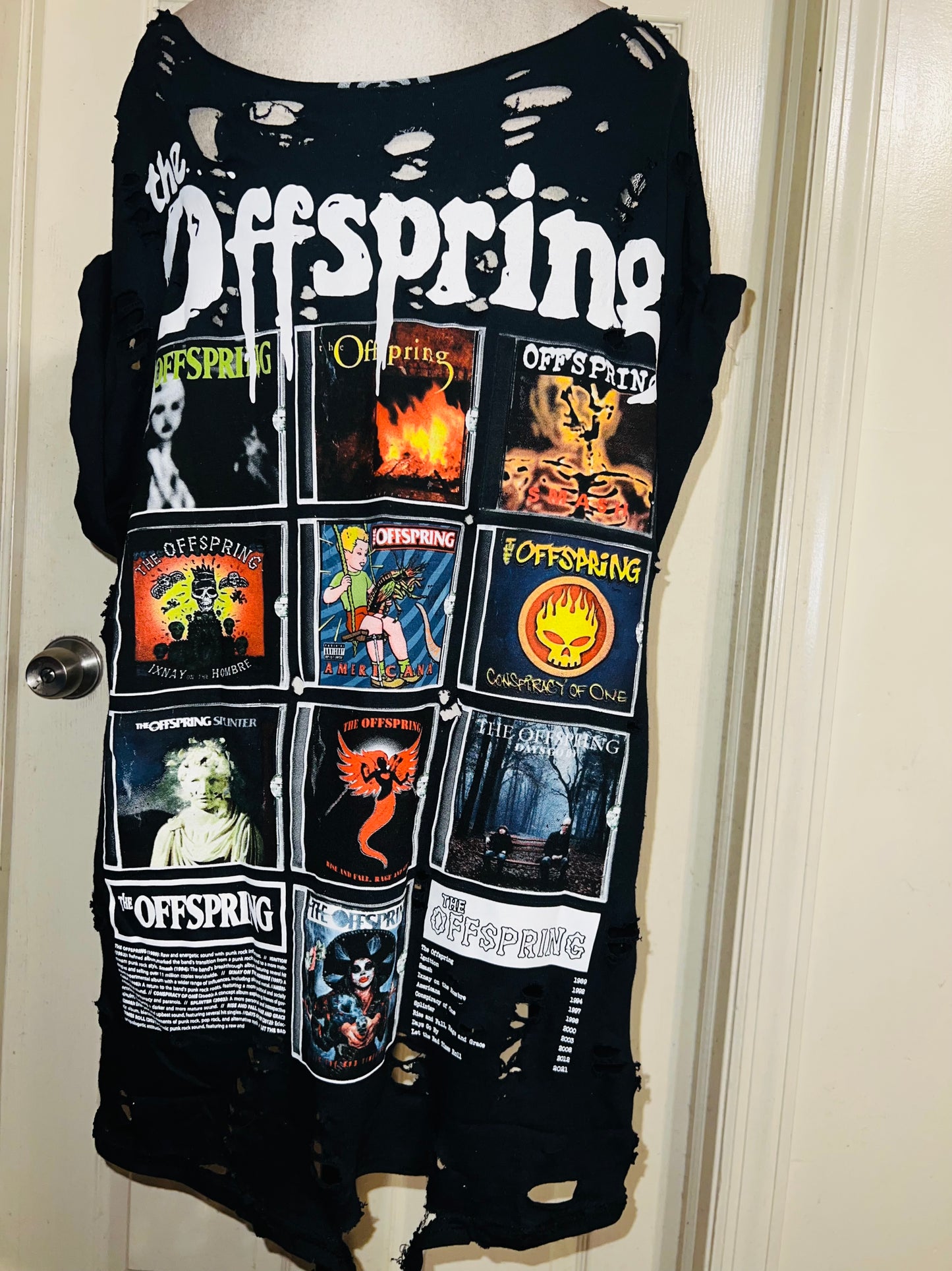 The Offspring Double Sided Oversized Distressed Tee