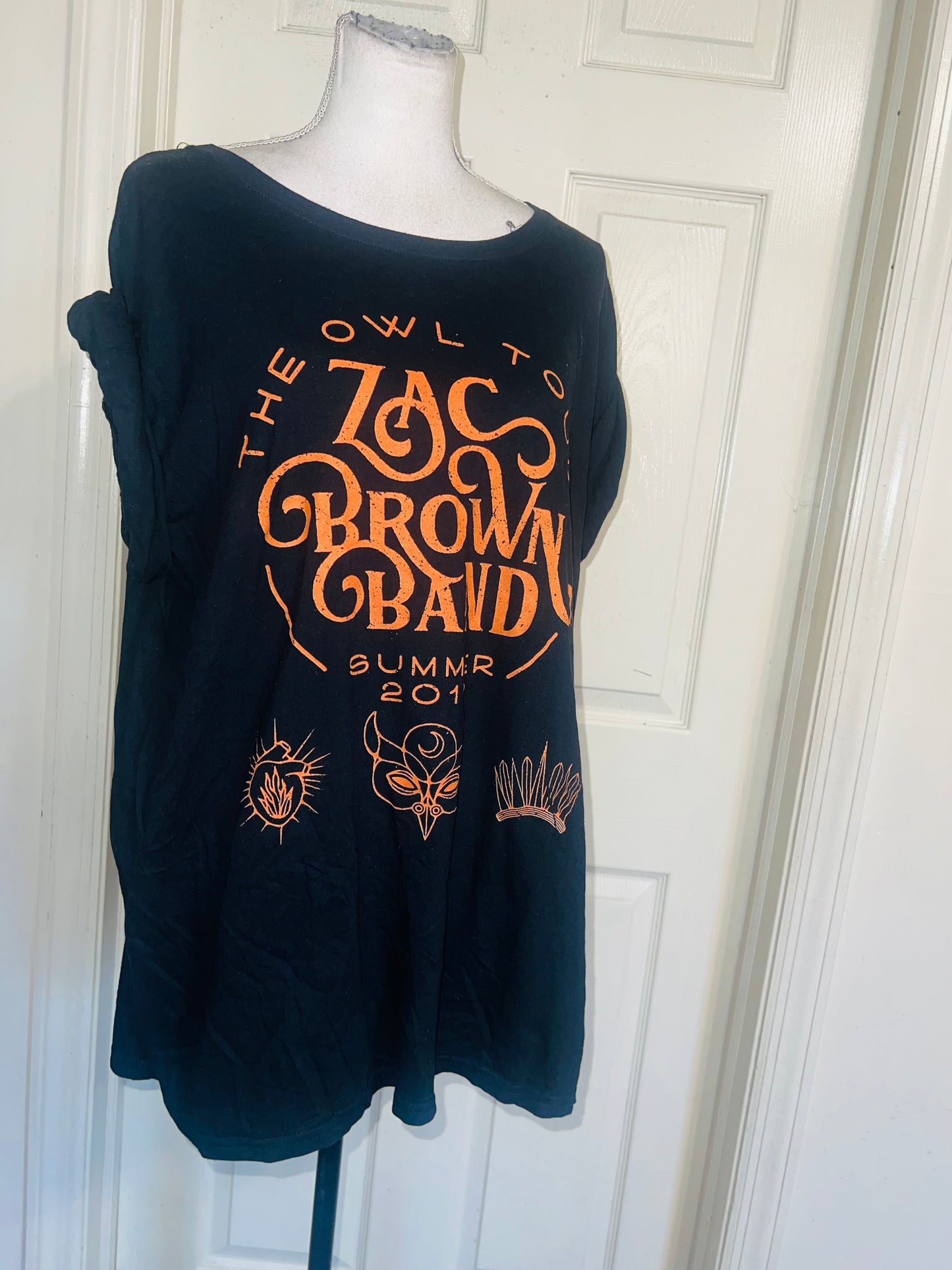 Zac Brown Band Double Sides Oversized Distressed Tee