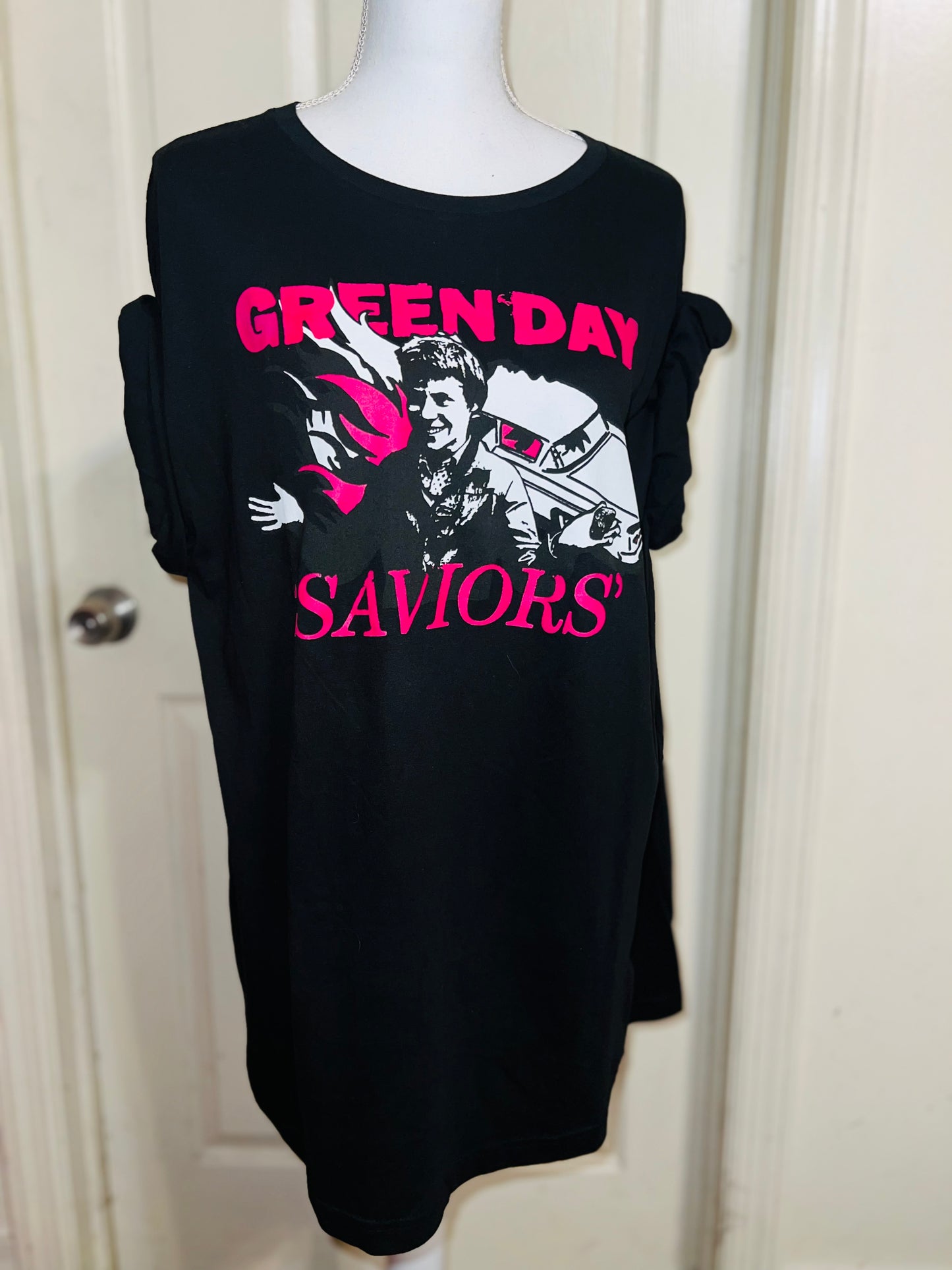 Green Day Oversized Distressed Tee