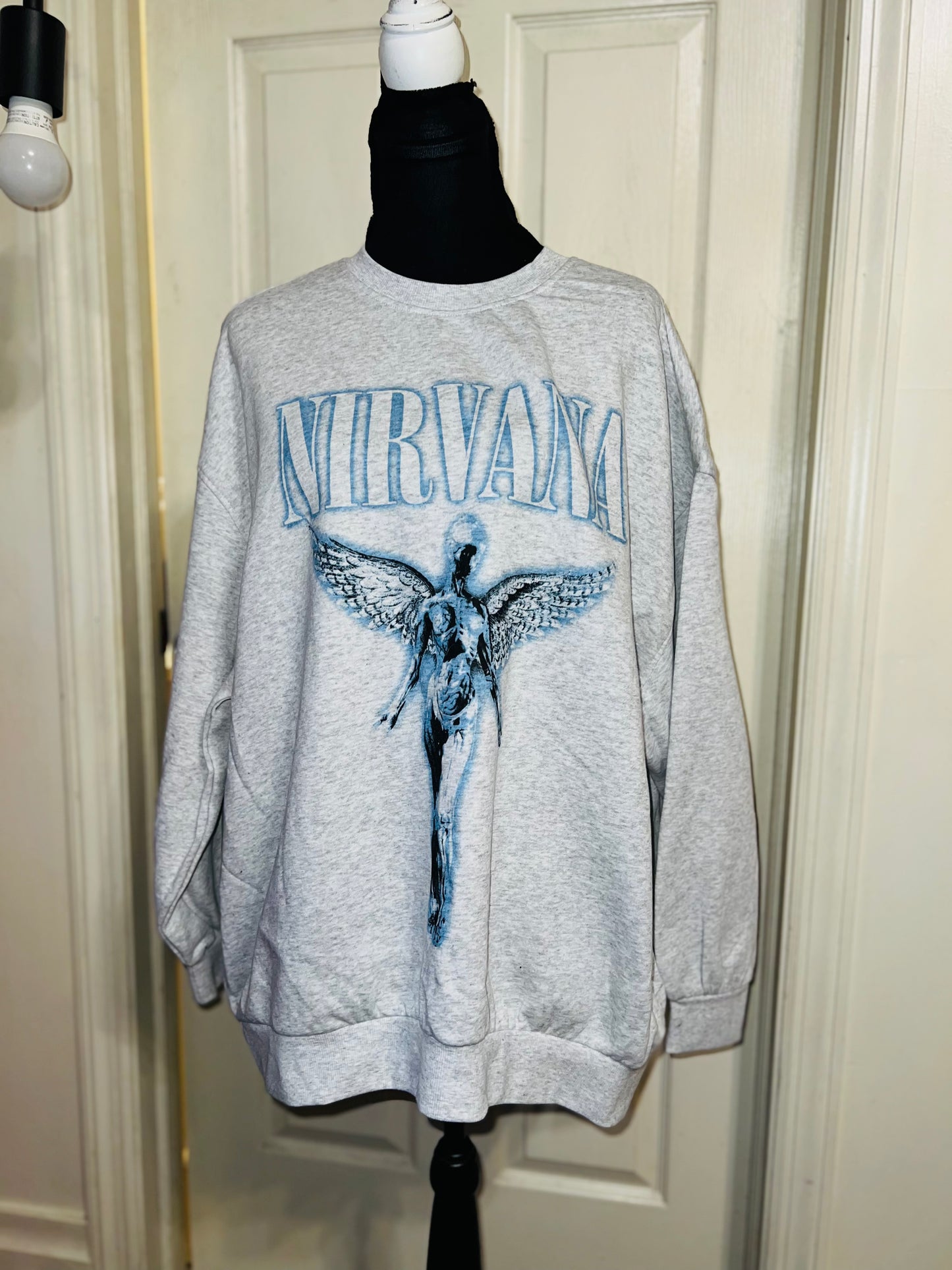 Nirvana Oversized Distressed Sweatshirt