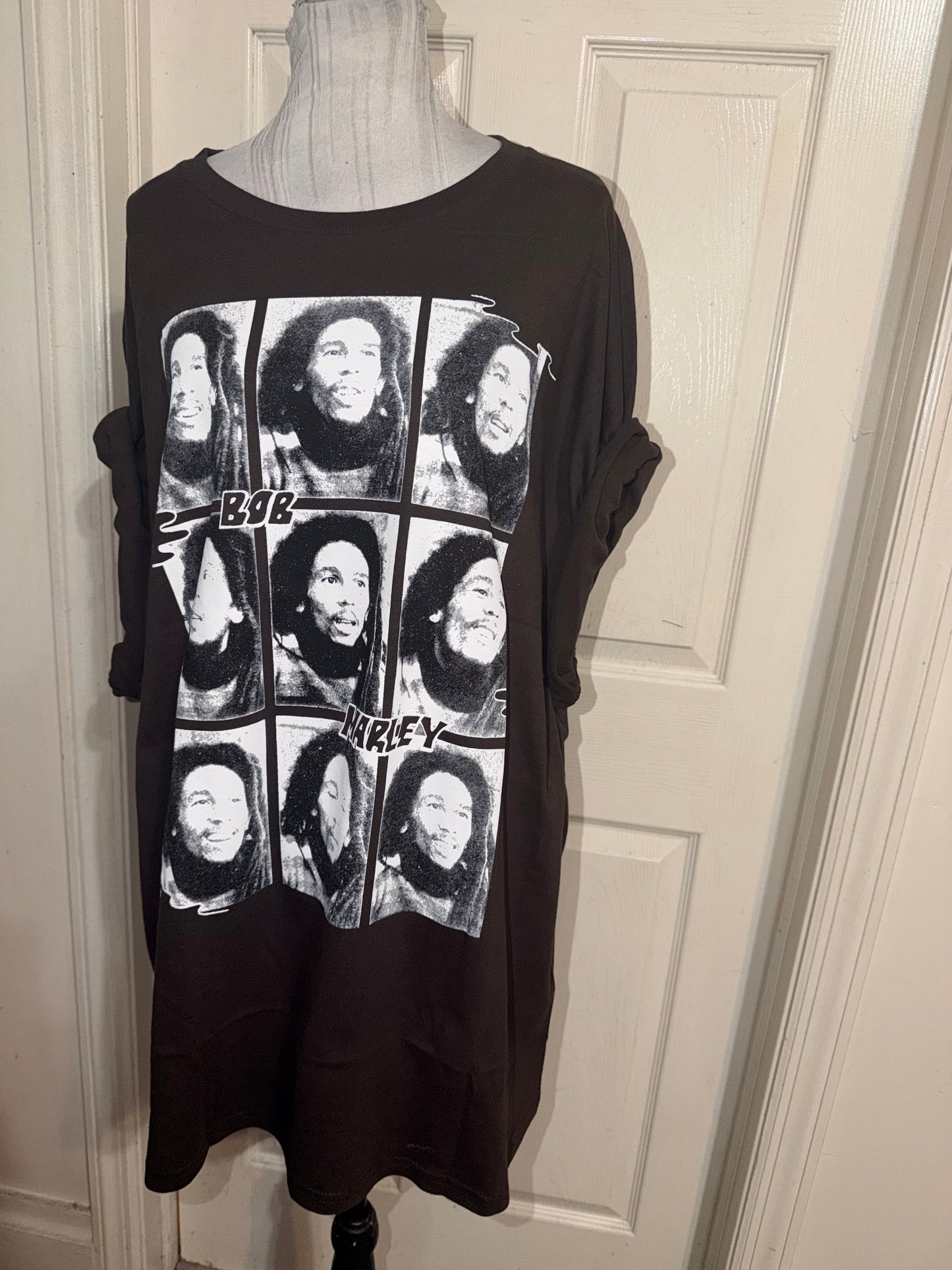 Bob Marley Oversized Distressed Tee