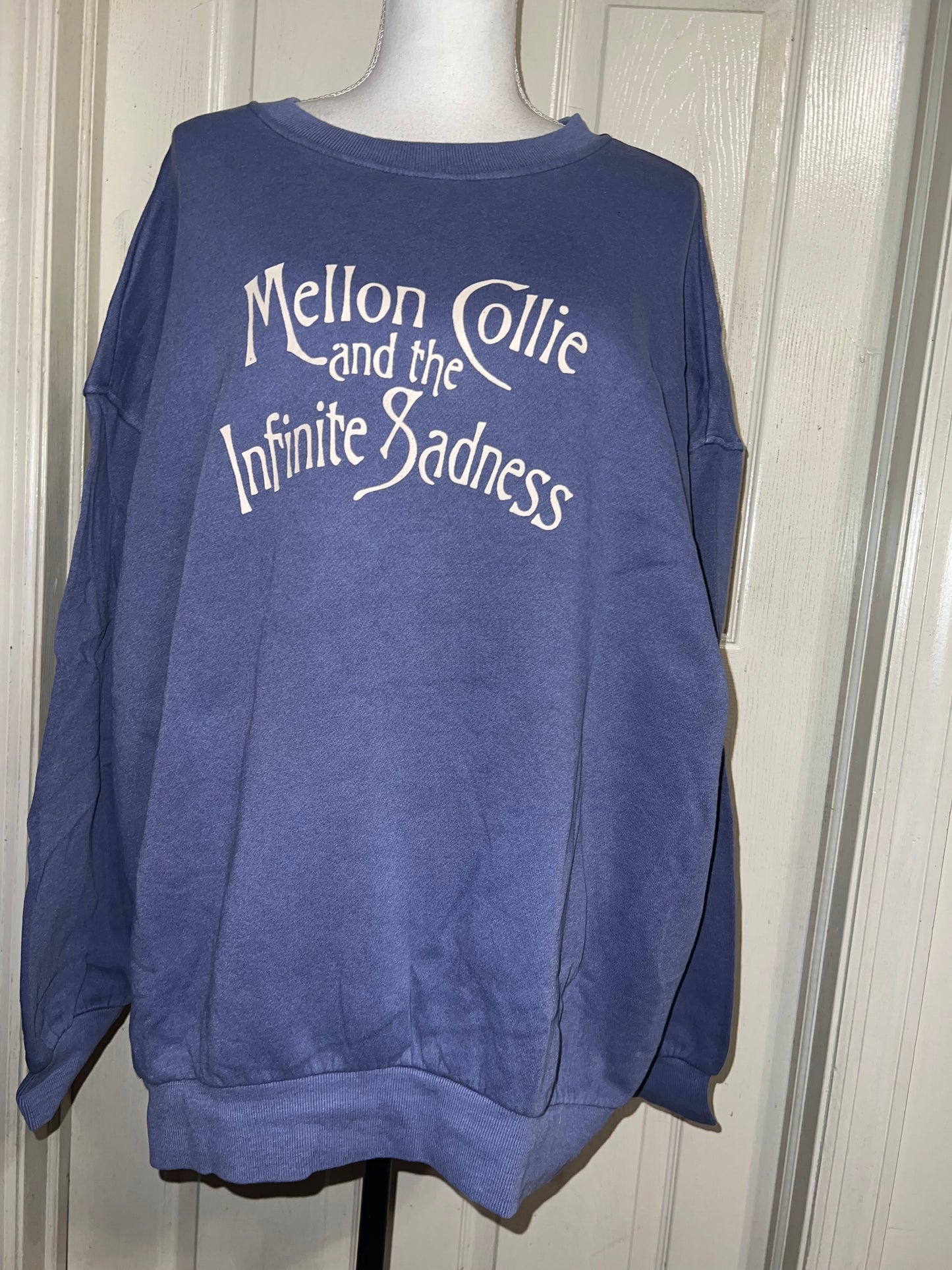 The Smashing Pumpkins Double Sided Oversized Distressed Sweatshirt