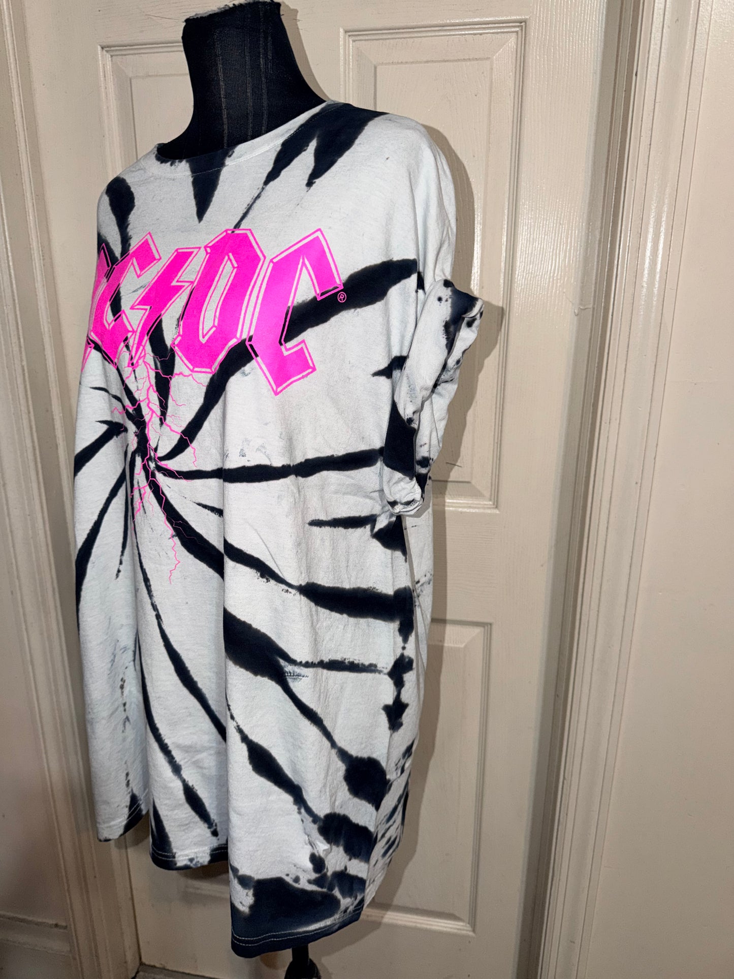 AC/DC Oversized Distressed Tee