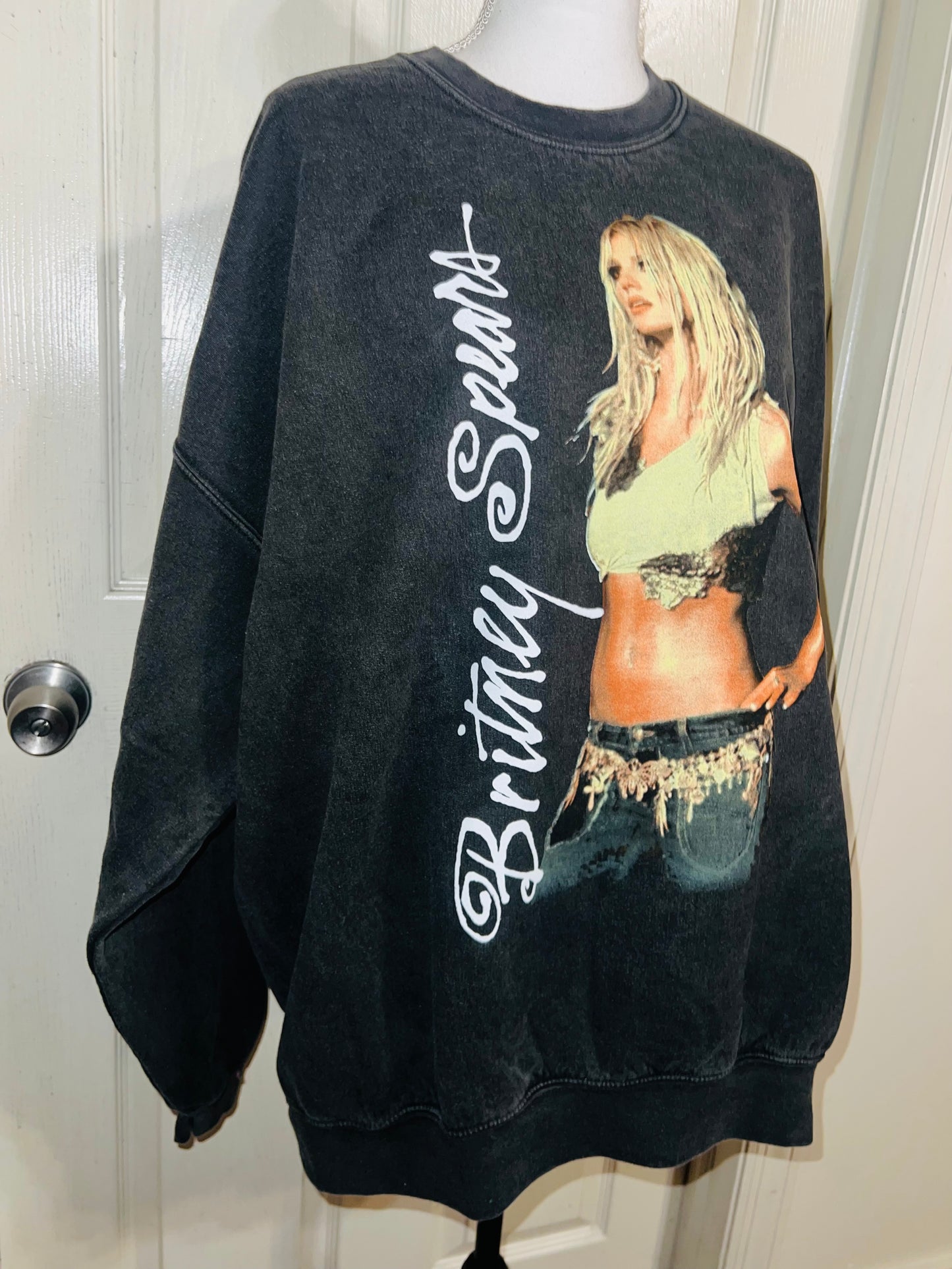 Britney Spears Oversized Distressed Sweatshirt