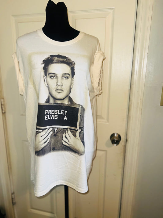 Elvis Oversized Distressed Tee