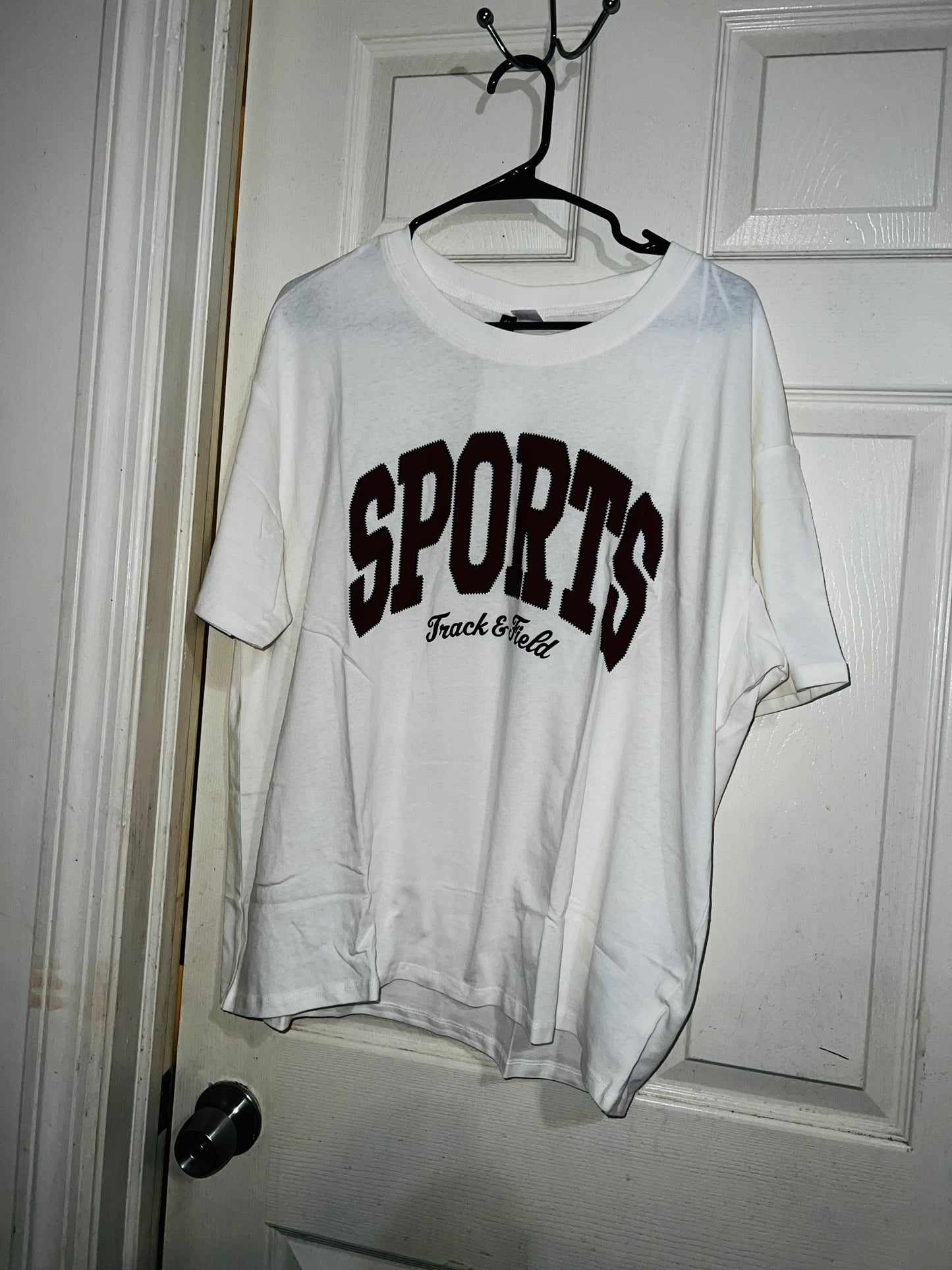 Sports Oversized Distressed Tee