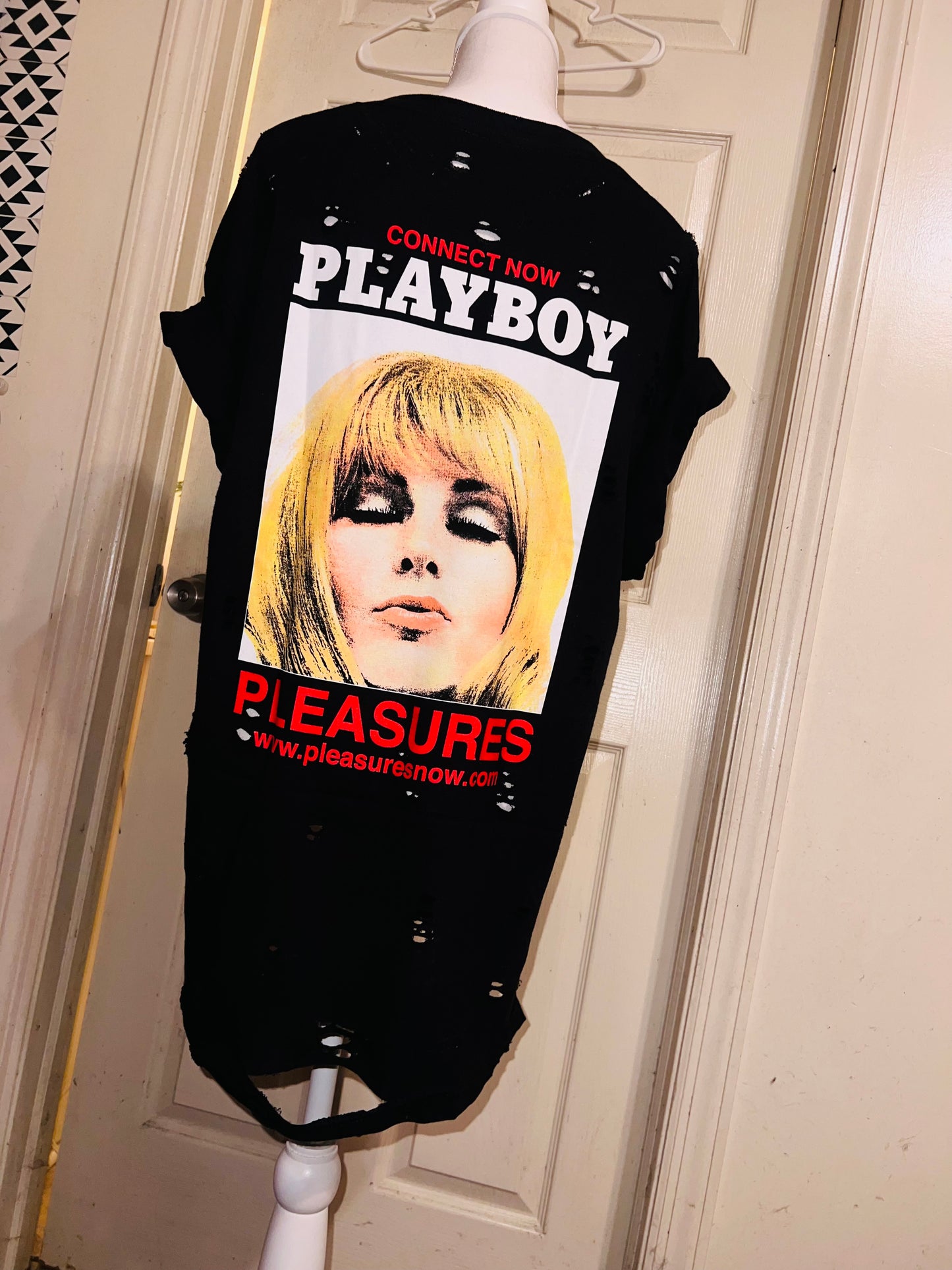 Playboy Oversized Distressed Tee