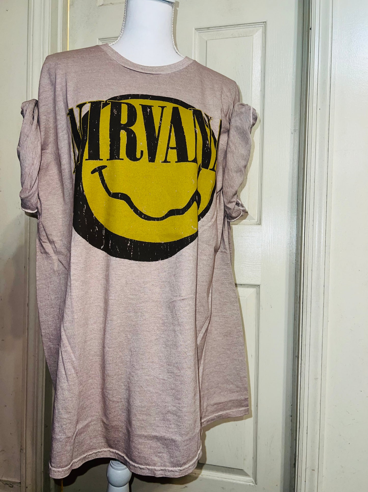 Nirvana Oversized Distressed Tee