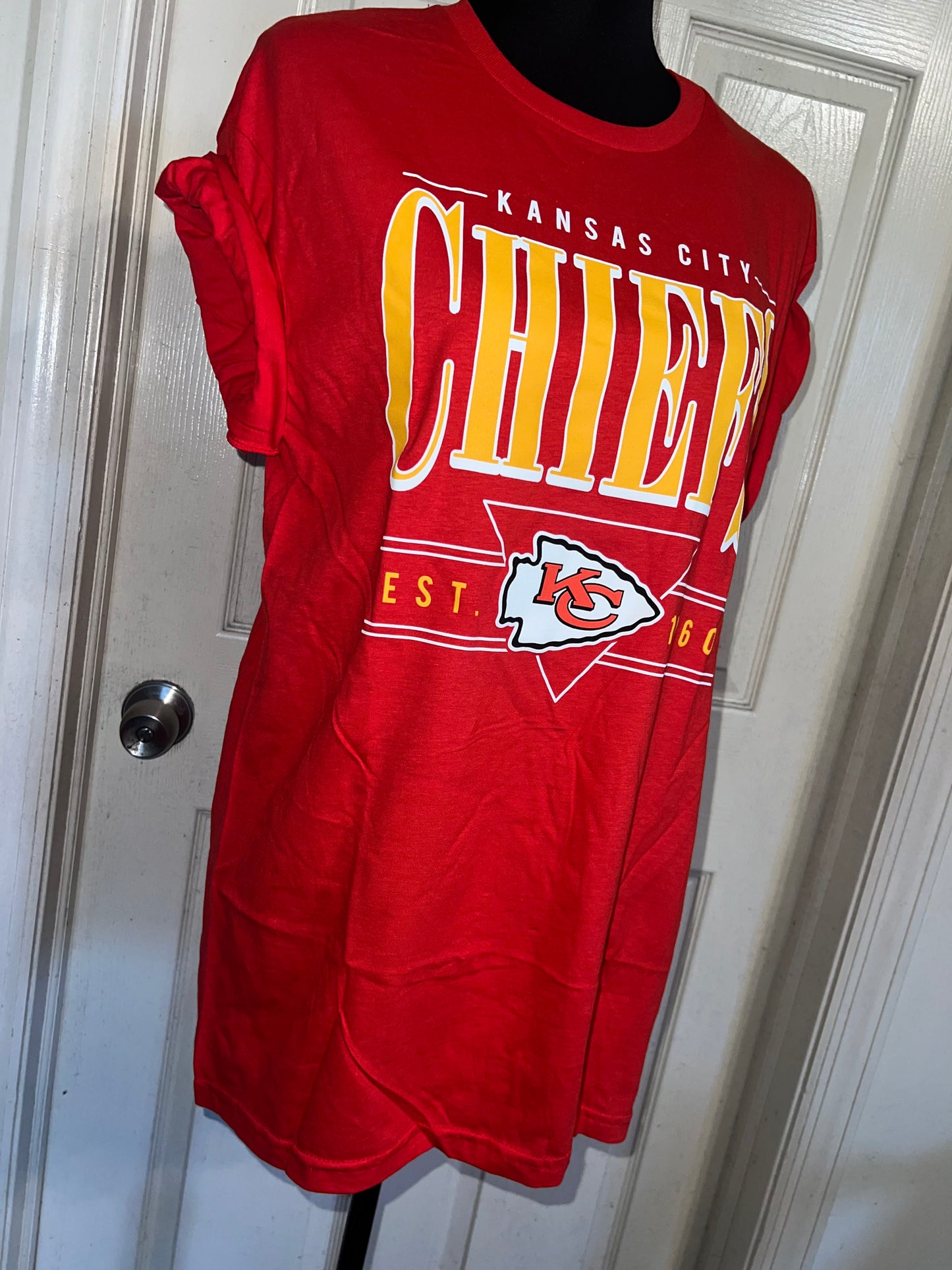 Kansas City Chiefs Oversized Distressed Tee