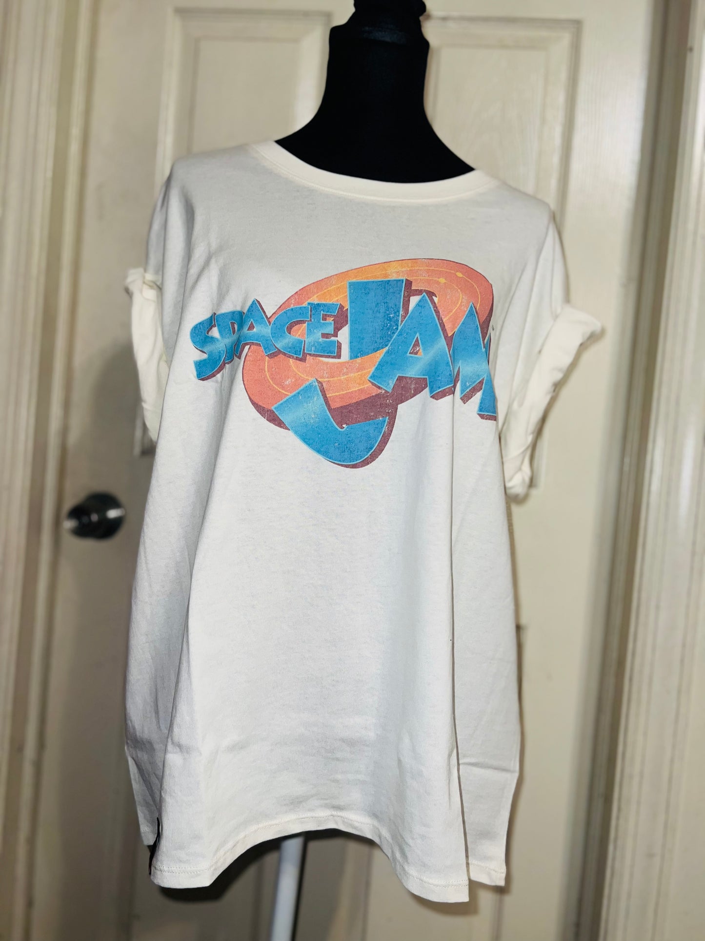 Space Jam Oversized Distressed Oversized Tee