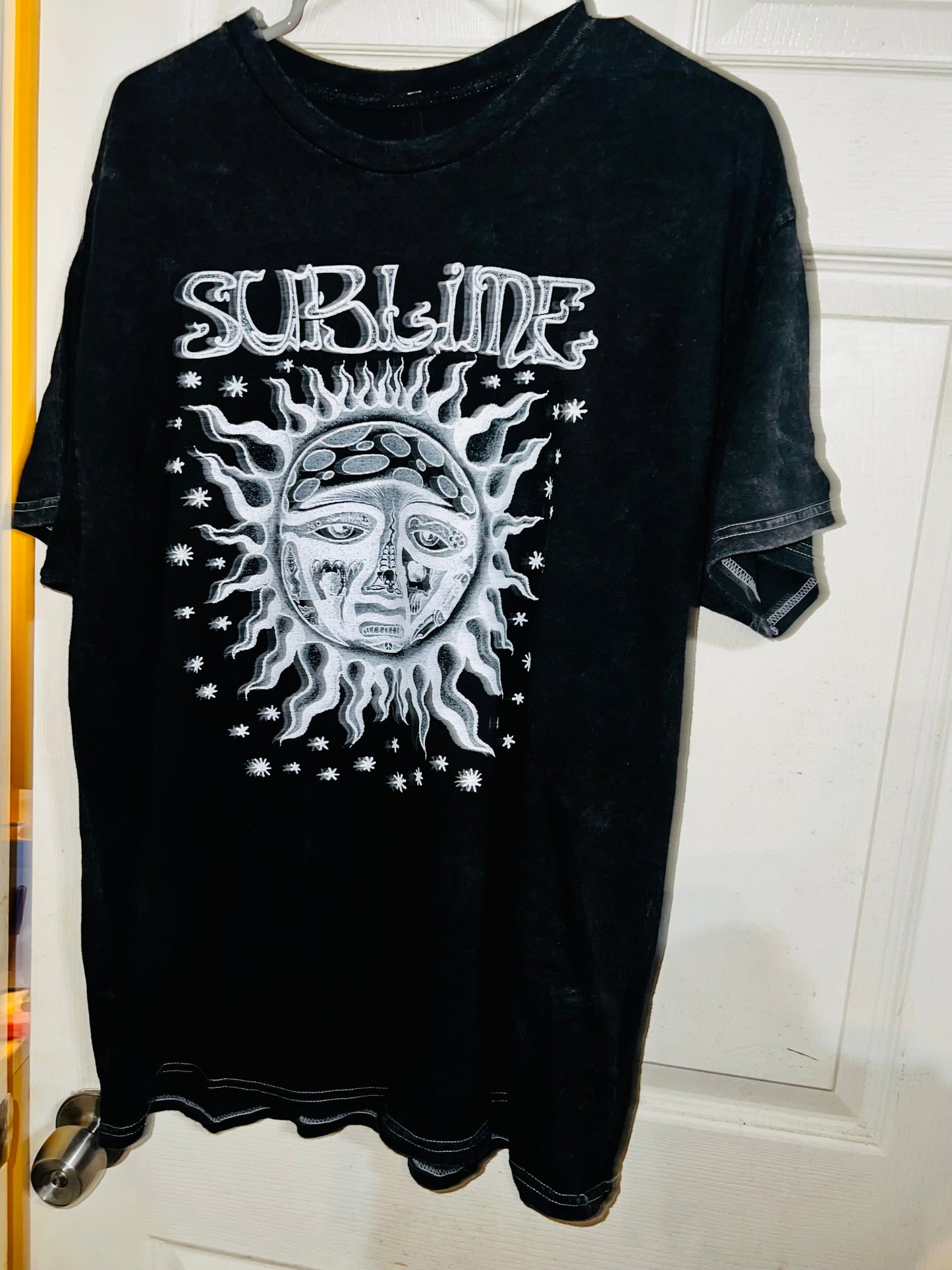 Sublime Acid Wash Oversized Distressed Tee