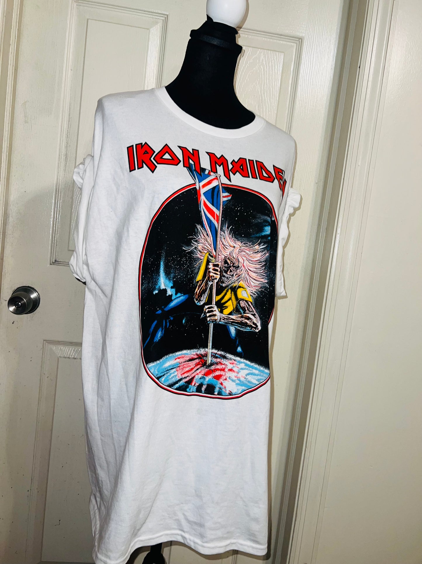 Iron Maiden Double Sided Oversized Distressed Tee