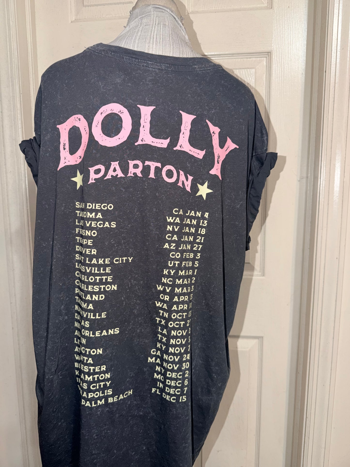 Dolly Parton Double Sided Oversized Distressed Tee