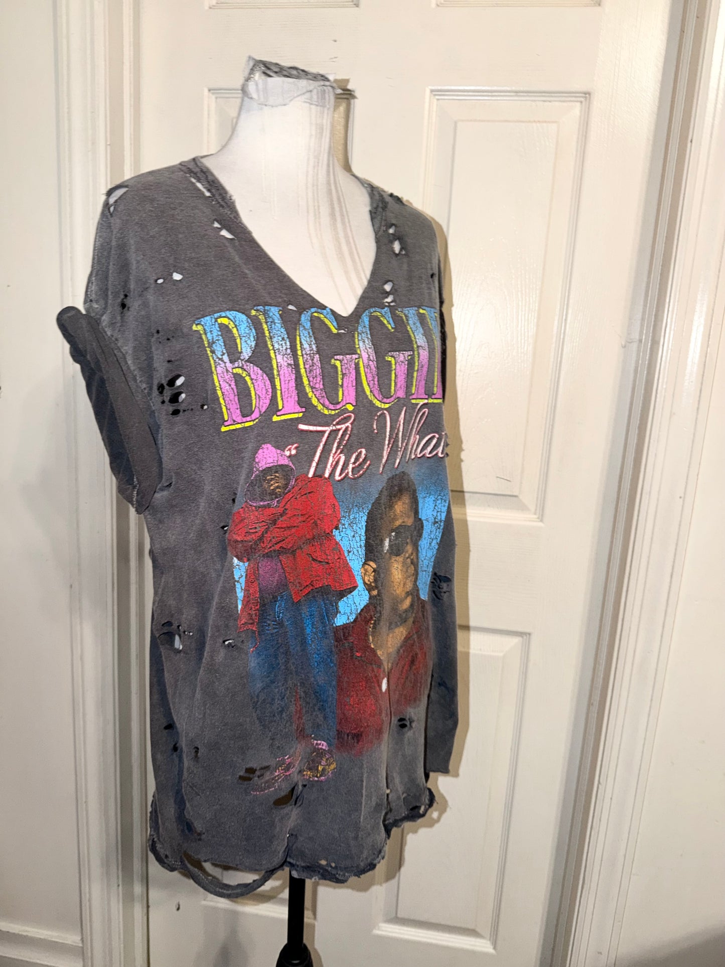 Biggie Smalls Oversized Distressed Tee