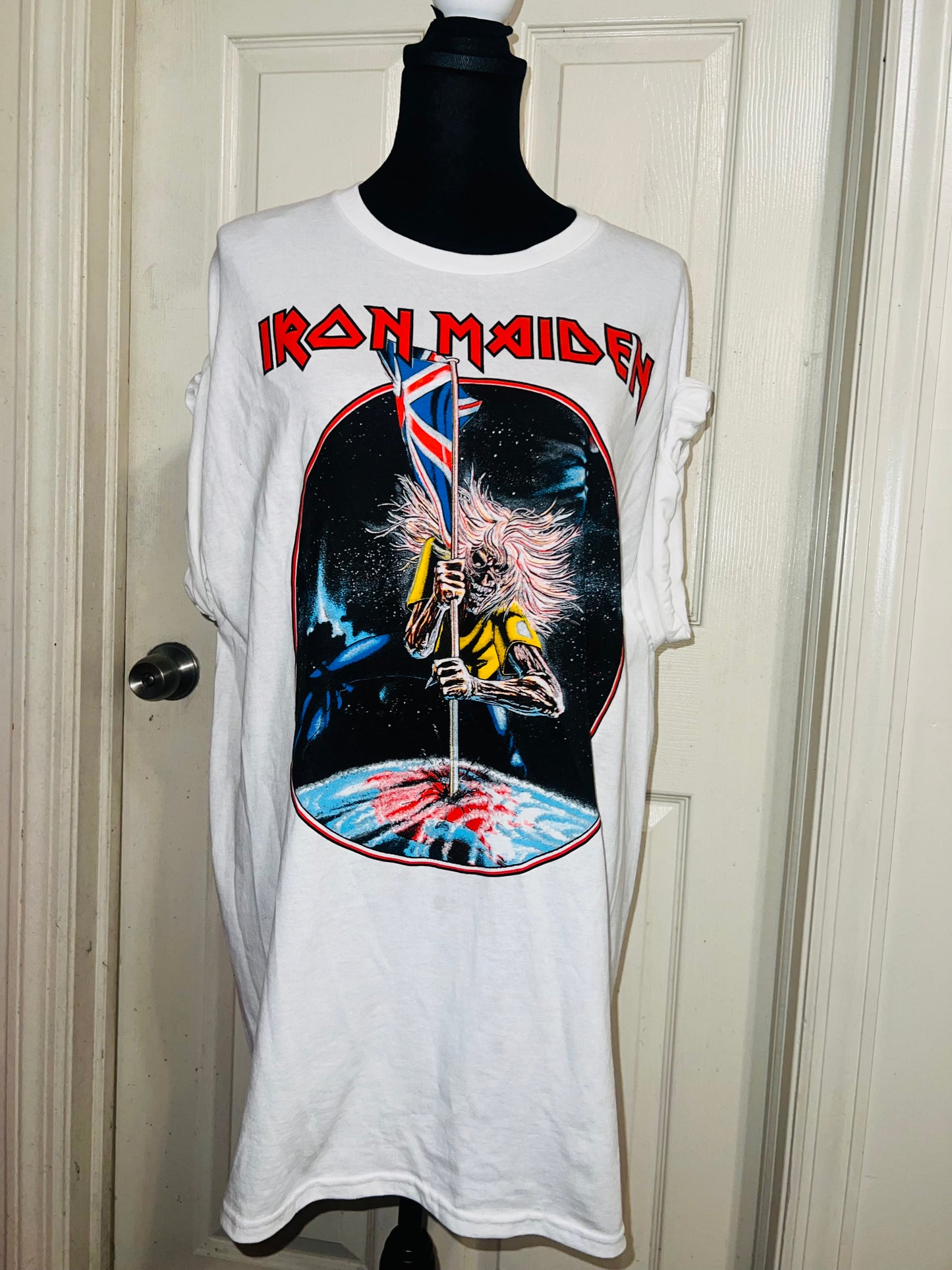 Iron Maiden Double Sided Oversized Distressed Tee