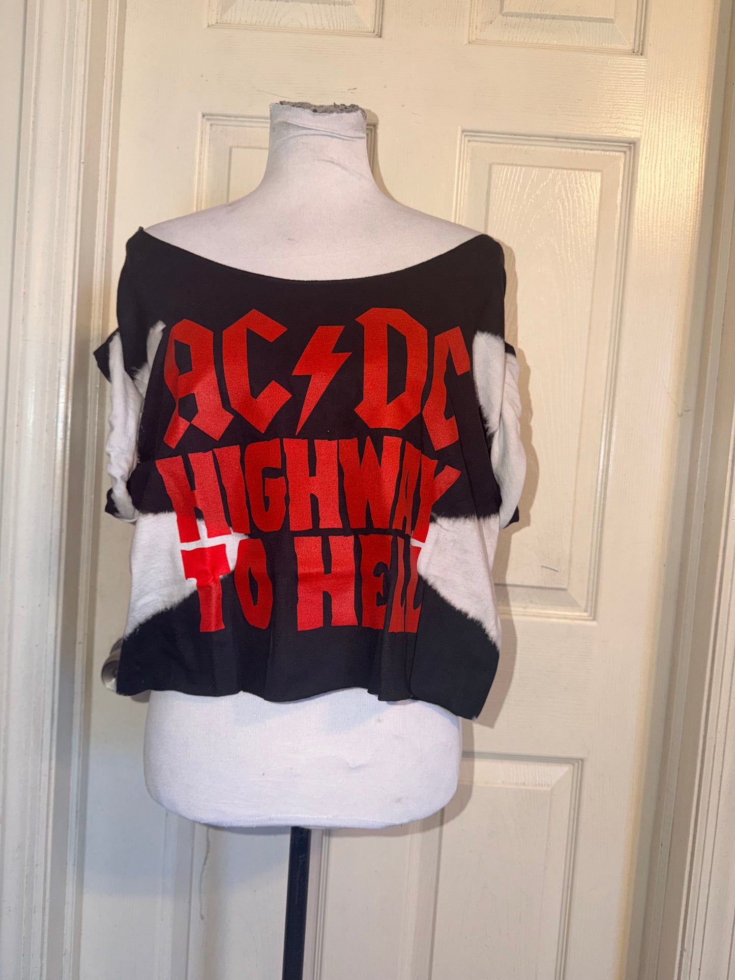 AC/DC Oversized OFTS Distressed Tee