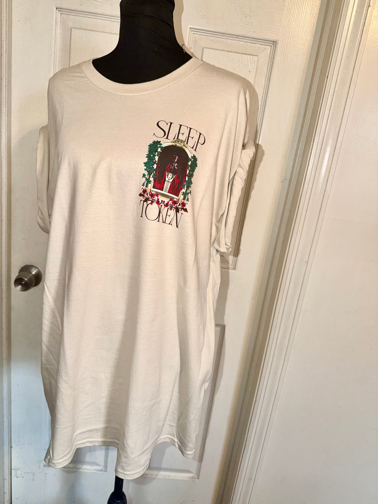 Sleep Token Double Sided Oversized Distressed Tee