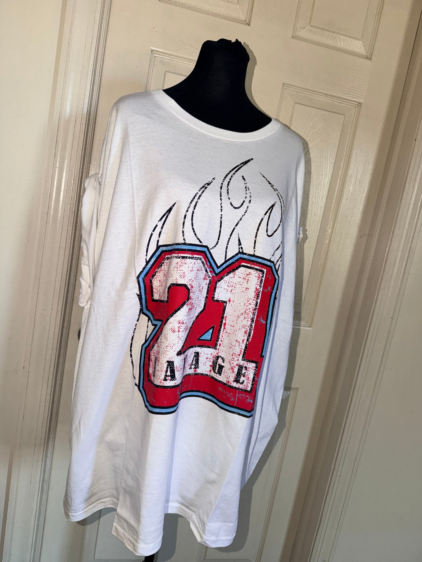 21 Savage Oversized Distressed Tee