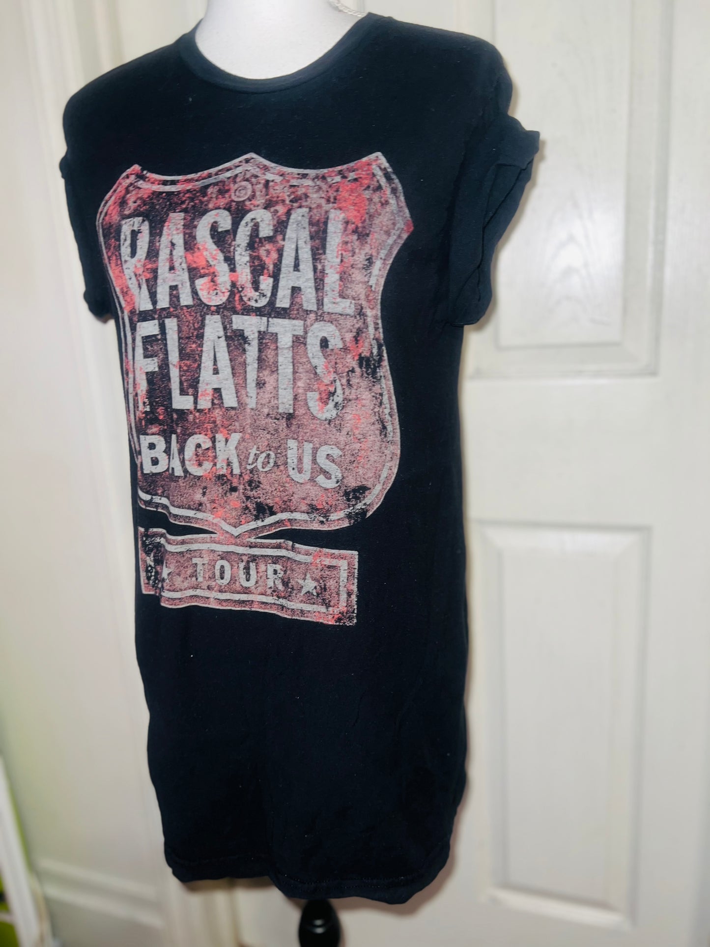 Rascal Flatts Double Sided Oversized Distressed Tee