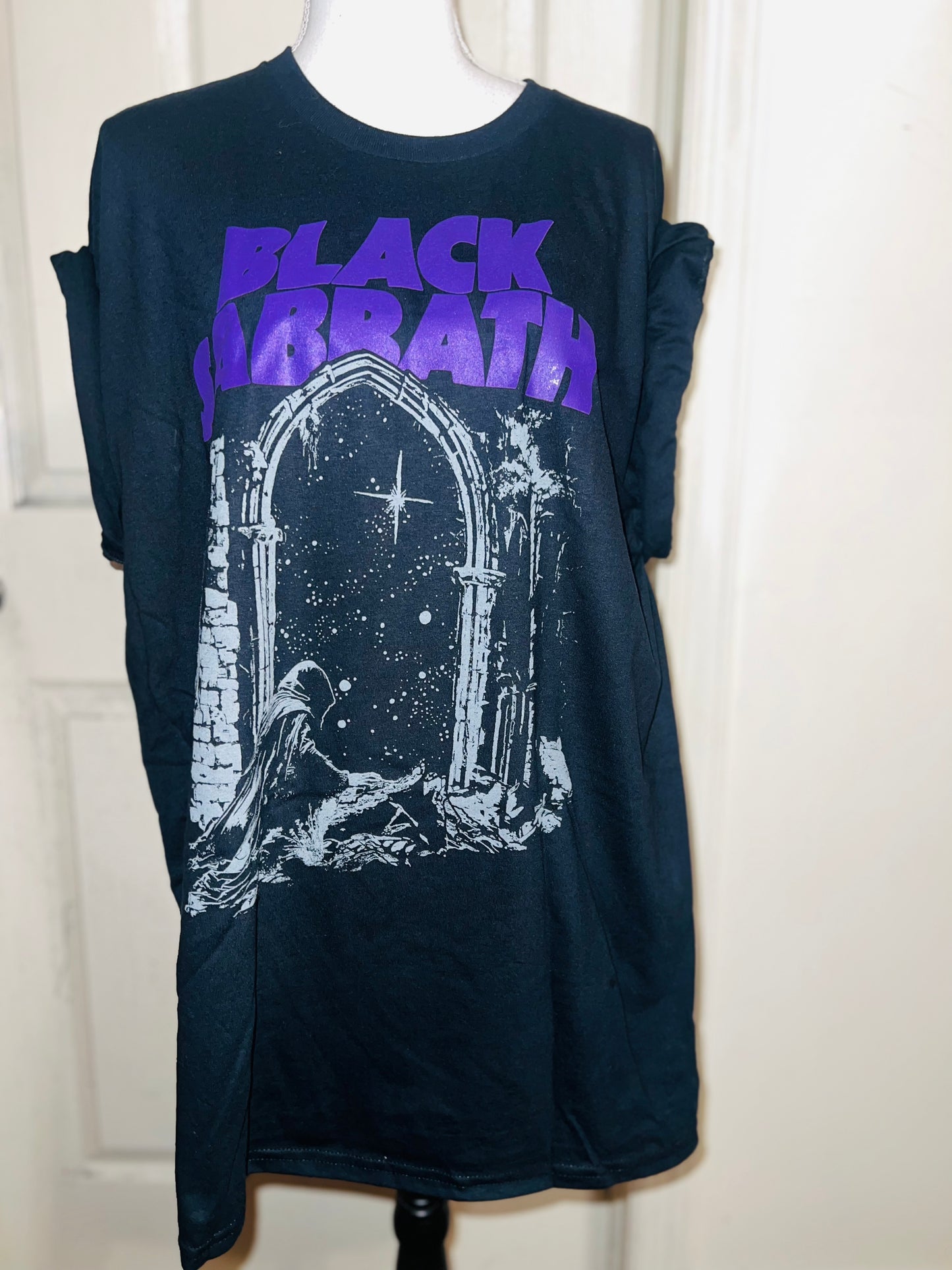 Black Sabbath Oversized Distressed Tee